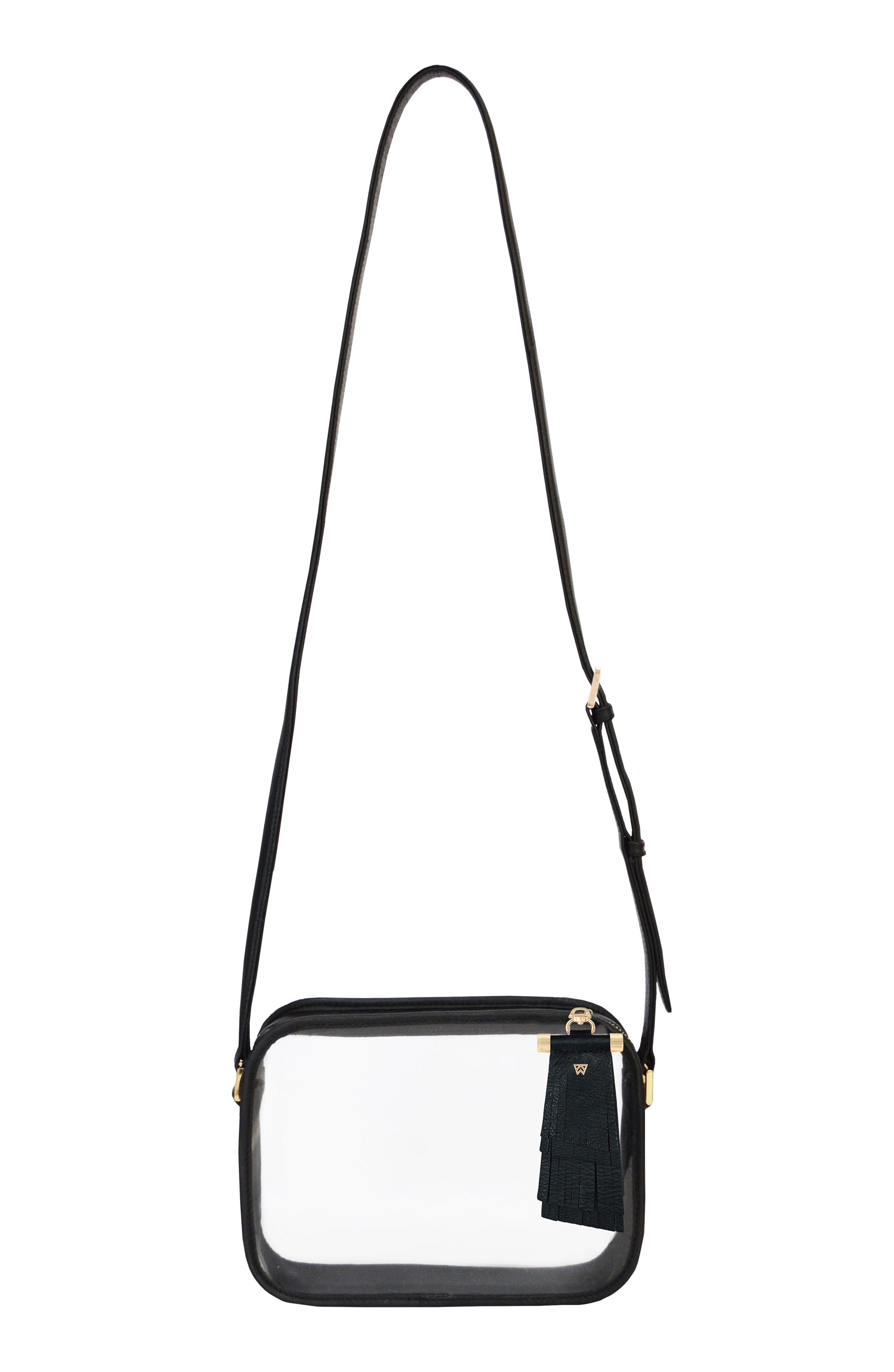 black clear crossbody bag