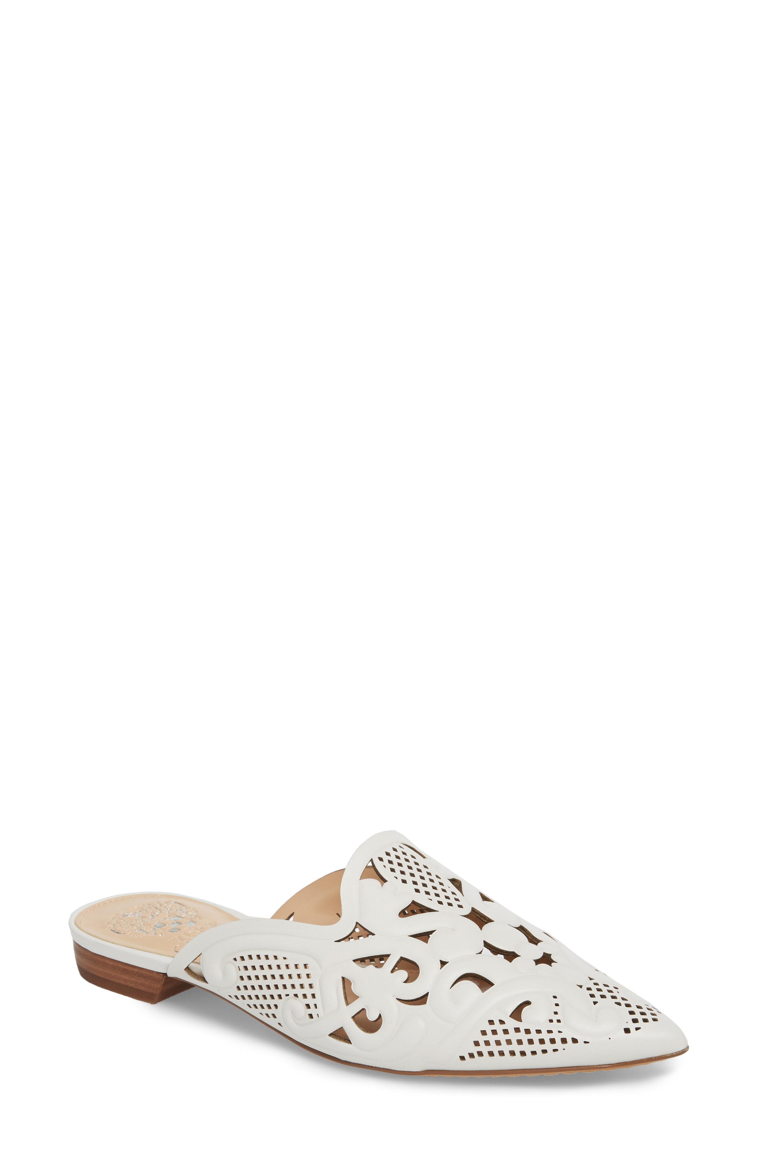 vince camuto white mules
