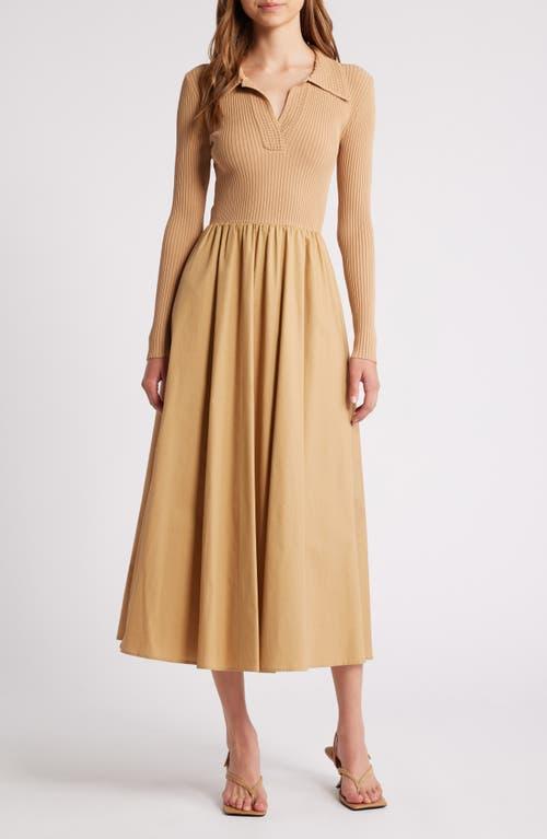 Long Sleeve Nordstrom Midi Dresses With Sleeves Moon River Mixed