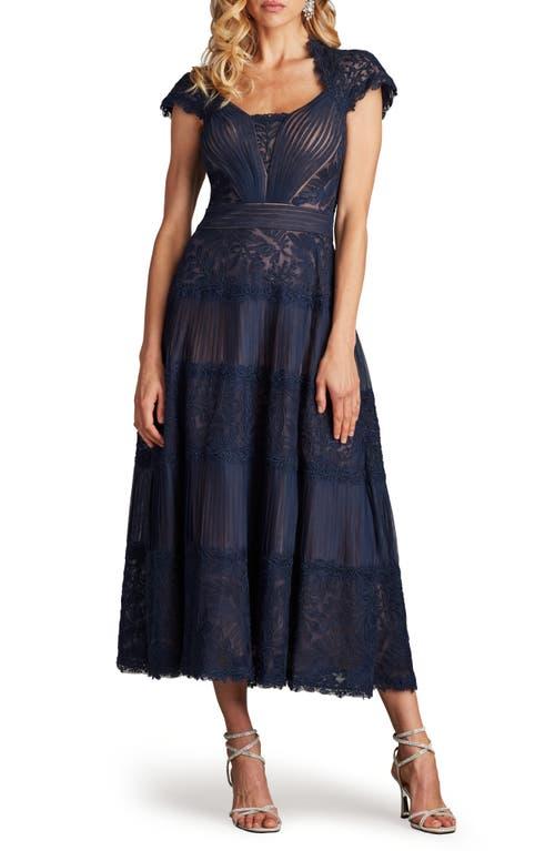 fitted lace wedding dress Amazon.com: Tadashi Shoji Women's C/S Metallic Pintuck Dress W/Sequin LACE  Neckline and Split, Midnight : Clothing, Shoes & Jewelry main image 0