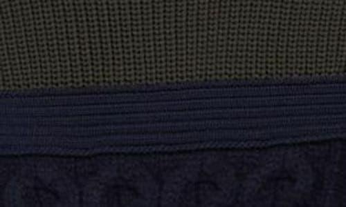 Sacai Mixed Media Colorblock Long Sleeve Wool Sweater Dress
