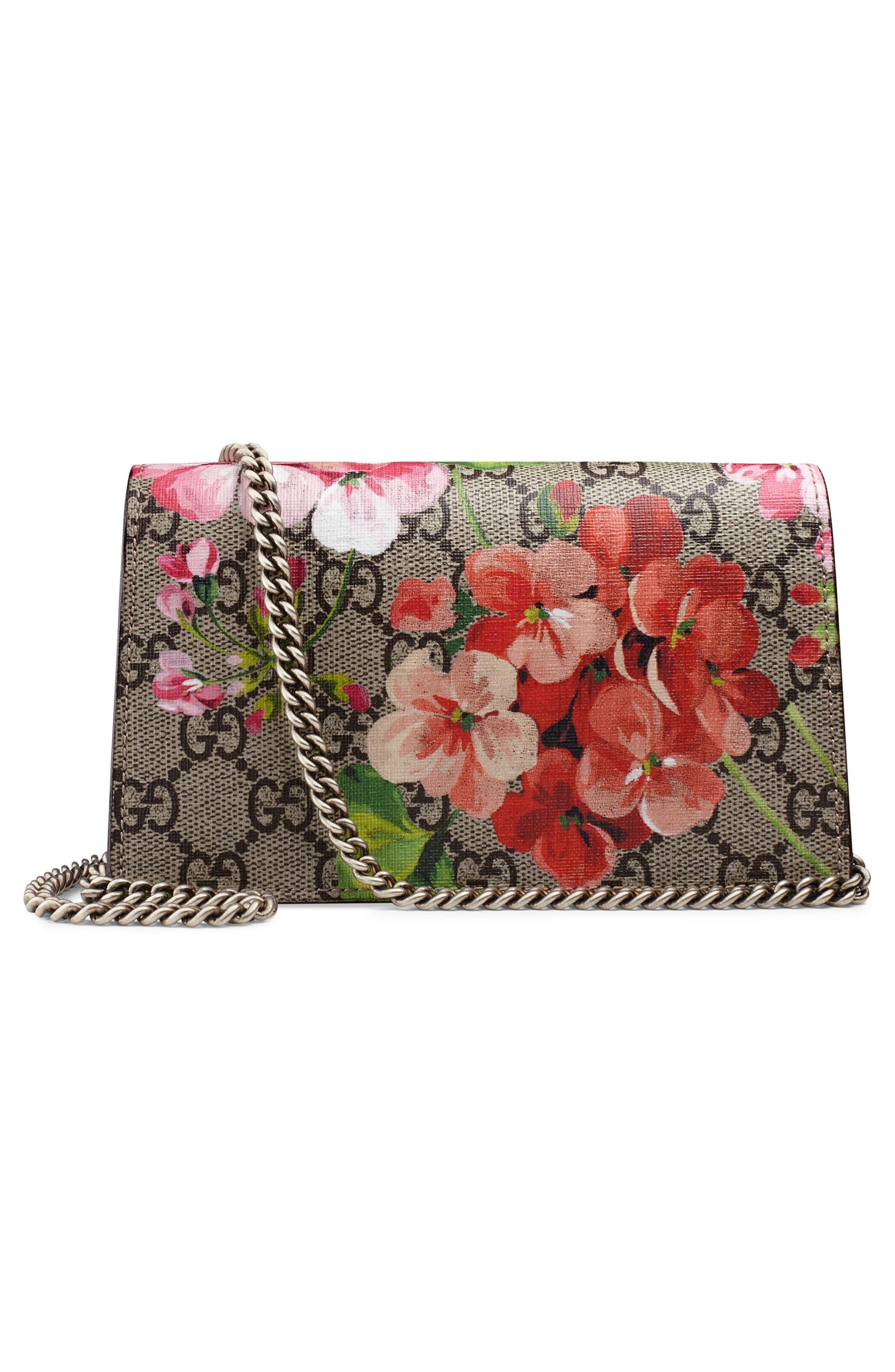 Gucci 2016 Re-edition Dionysus GG Blooms Bag in Natural