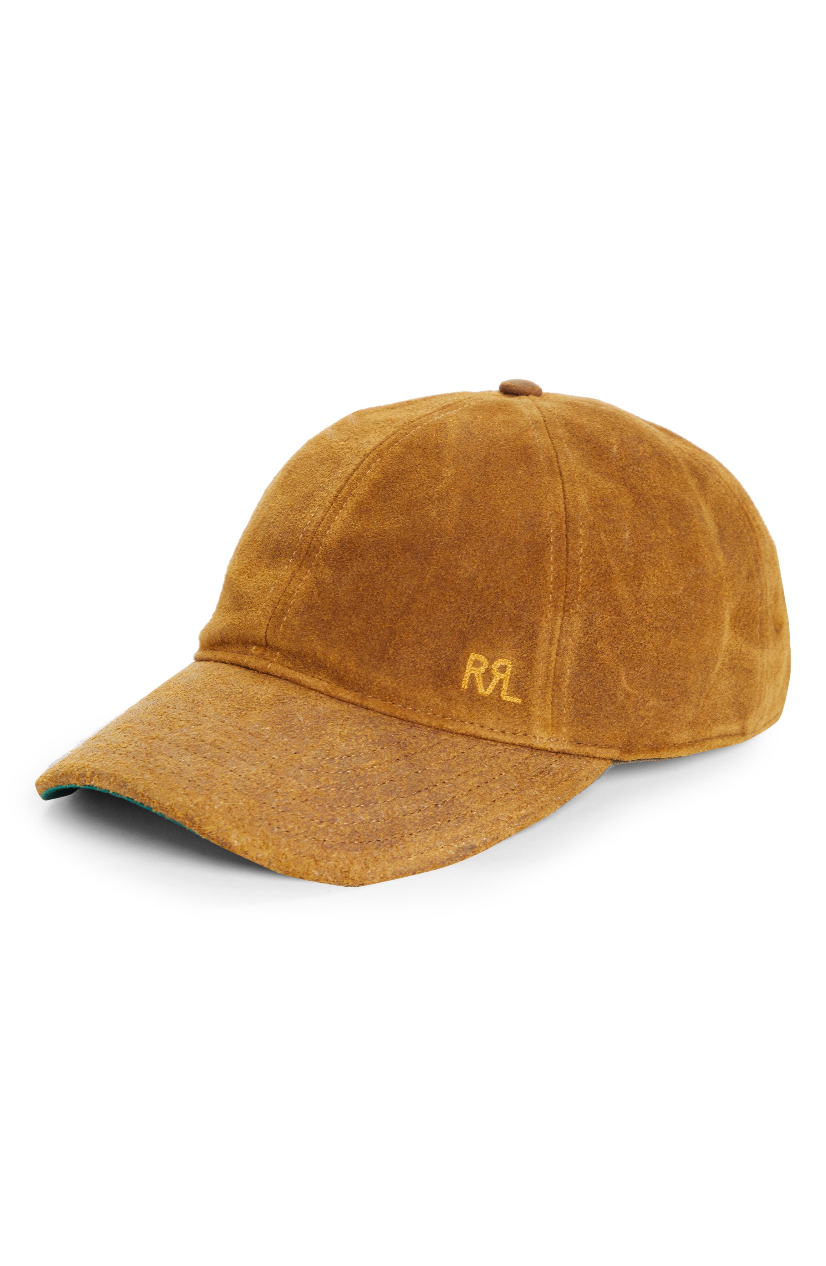 RRL Suede Baseball Cap in Brown for Men Lyst