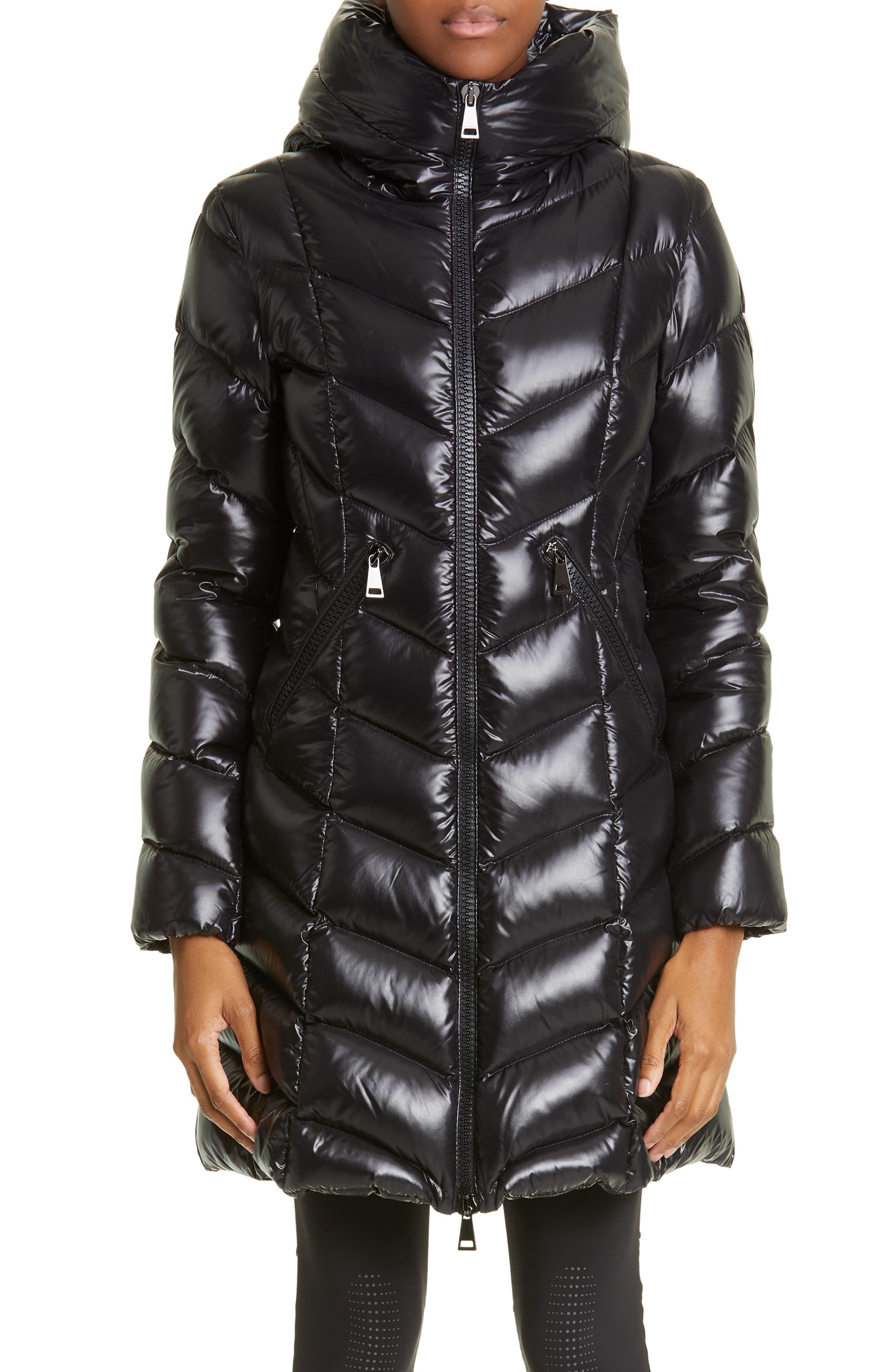 Moncler Marus Quilted Down Hooded Puffer Coat in Black | Lyst