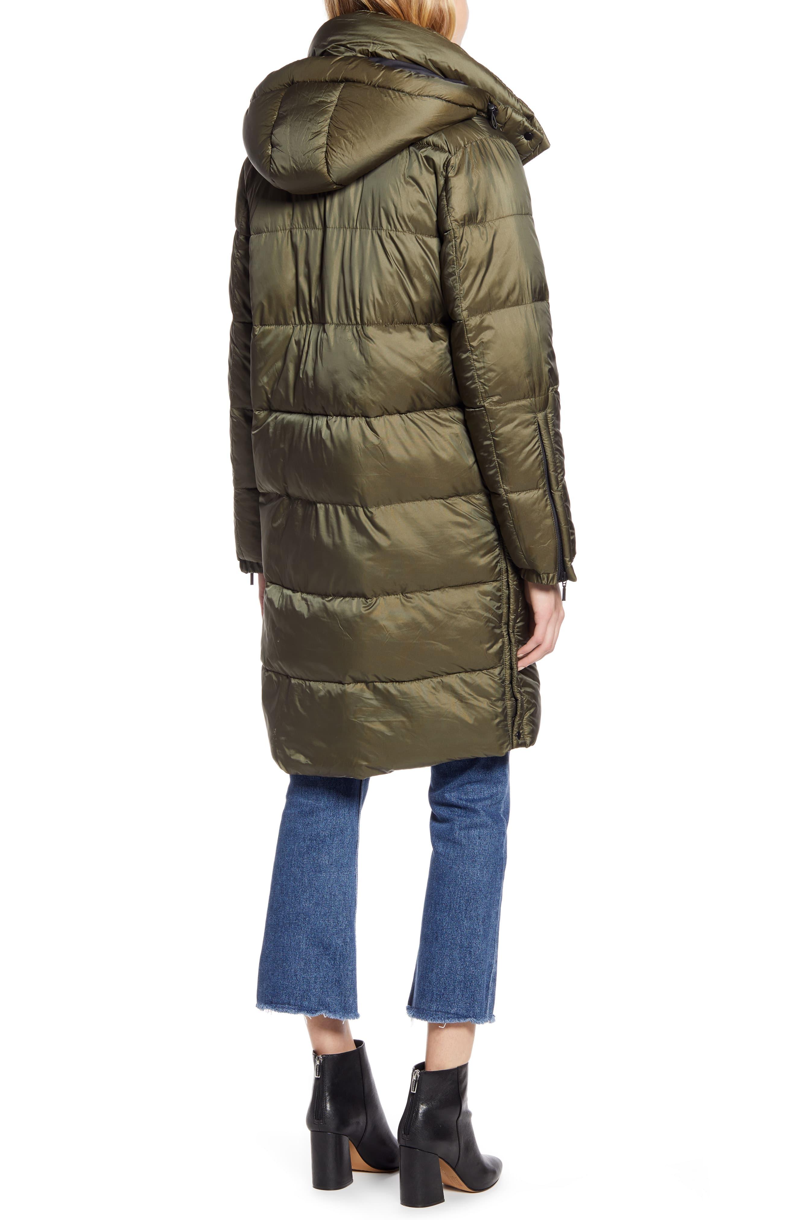 halogen hooded puffer jacket
