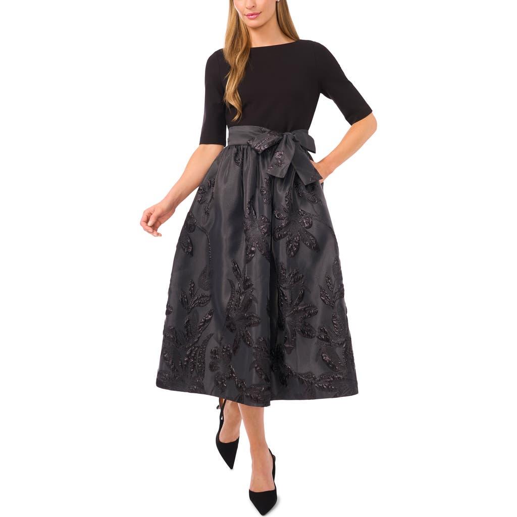 chinese dress ladies Lace Puff Sleeve Cotton Blend Midi Dress | Agnel