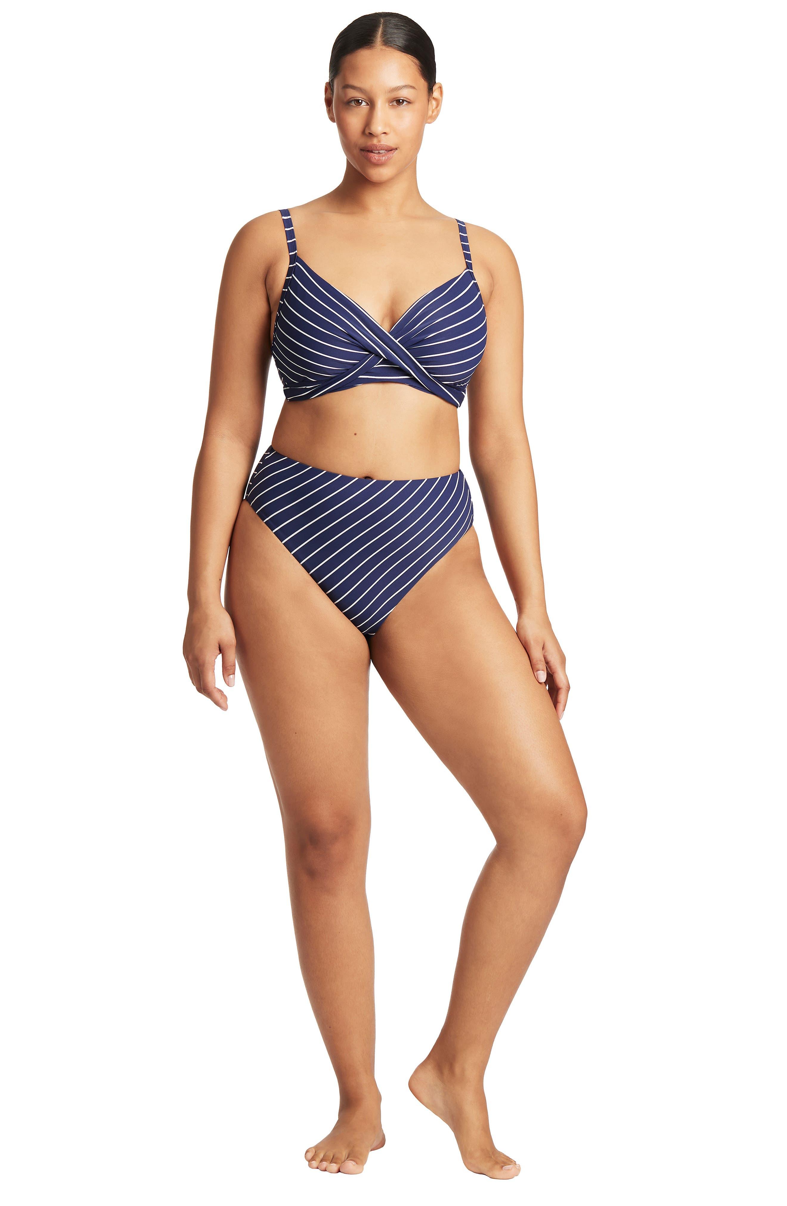 Sea Level Twist Front Dd- & E-cup Underwire Bikini Top in Blue | Lyst