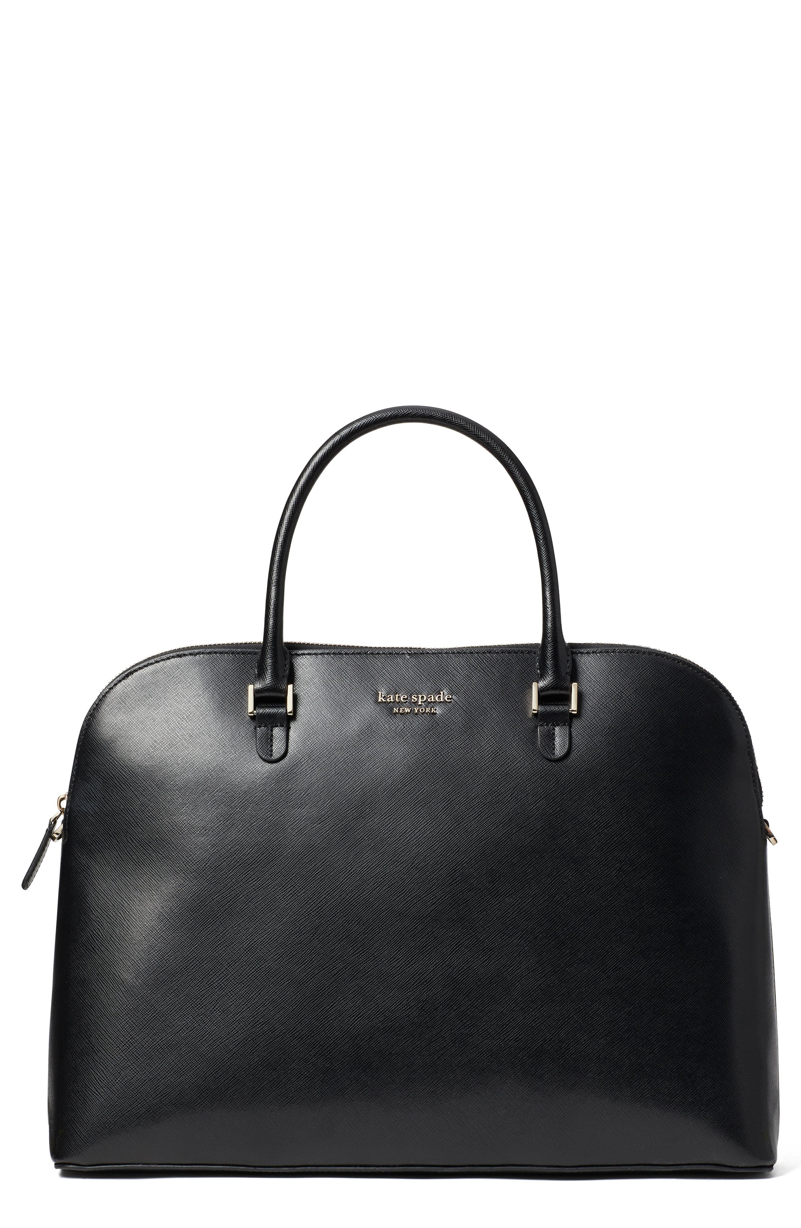Kate Spade Spencer Dome Leather Laptop Bag in Black Lyst
