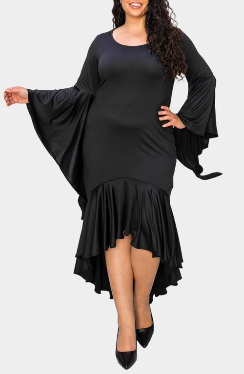 knee length dresses for ladies Lace High-Low V-Neck Dress main image 1