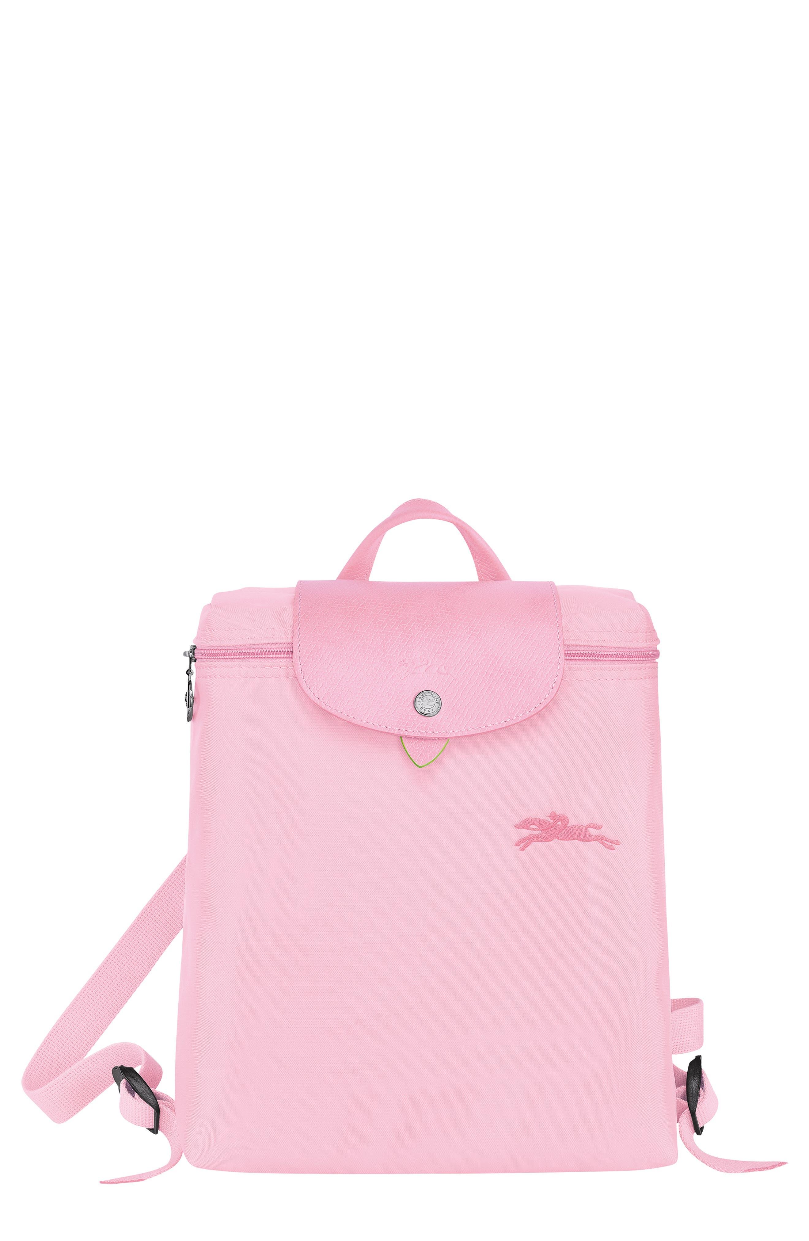 Buy Longchamp Le Pliage Cuir Backpack - Pink At 49% Off
