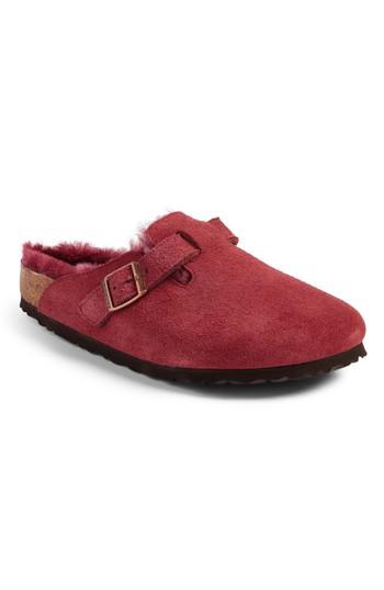 birkenstock boston shearling bordeaux
