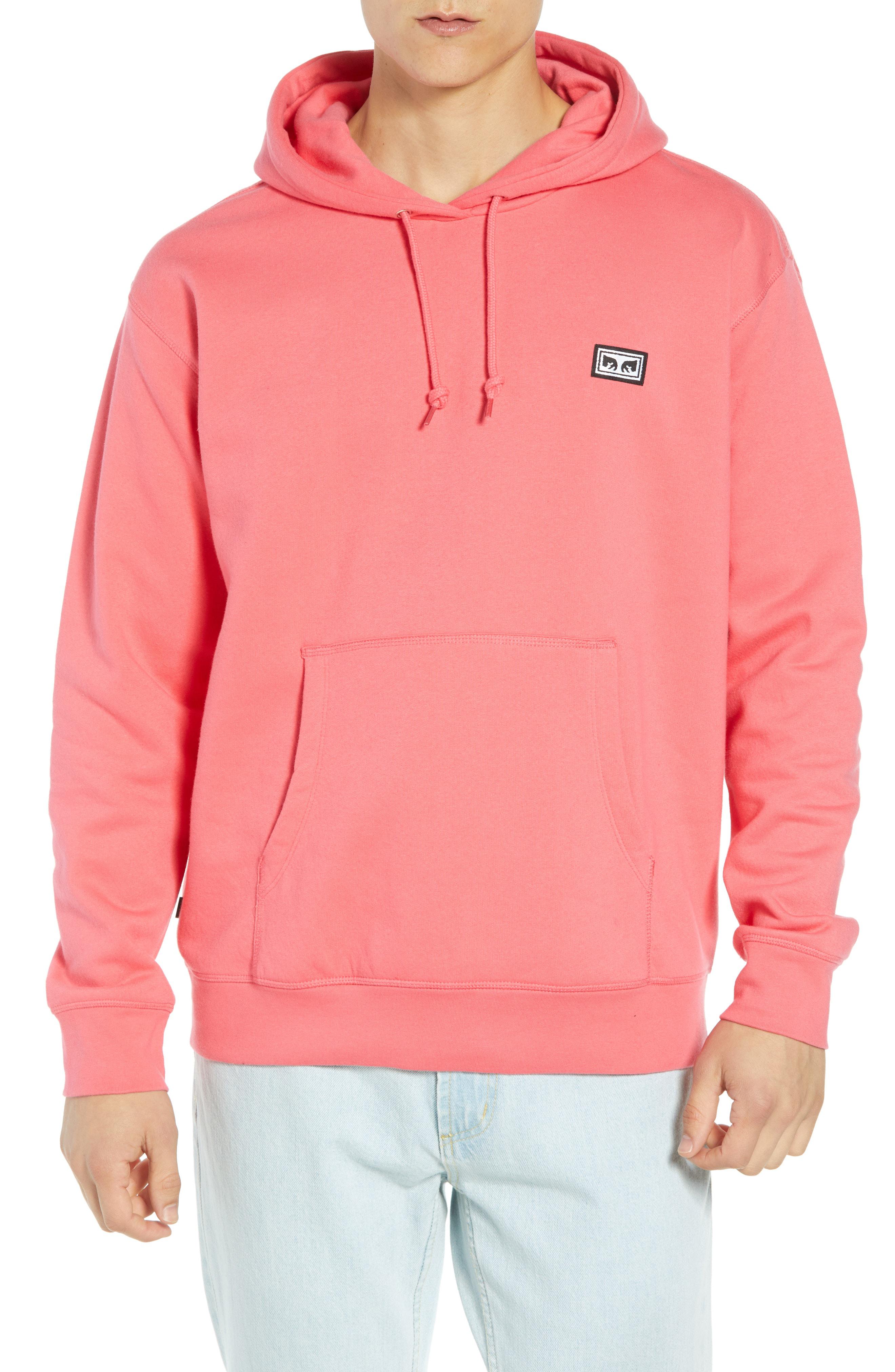 obey hoodie pink