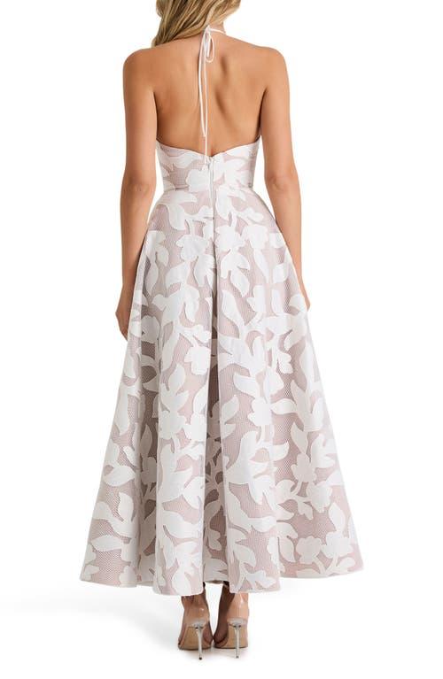 HELSI Alexandria Halter Fit & Flare Dress in White | Lyst HELSI Alexandria Halter Fit & Flare Dress in White | Lyst