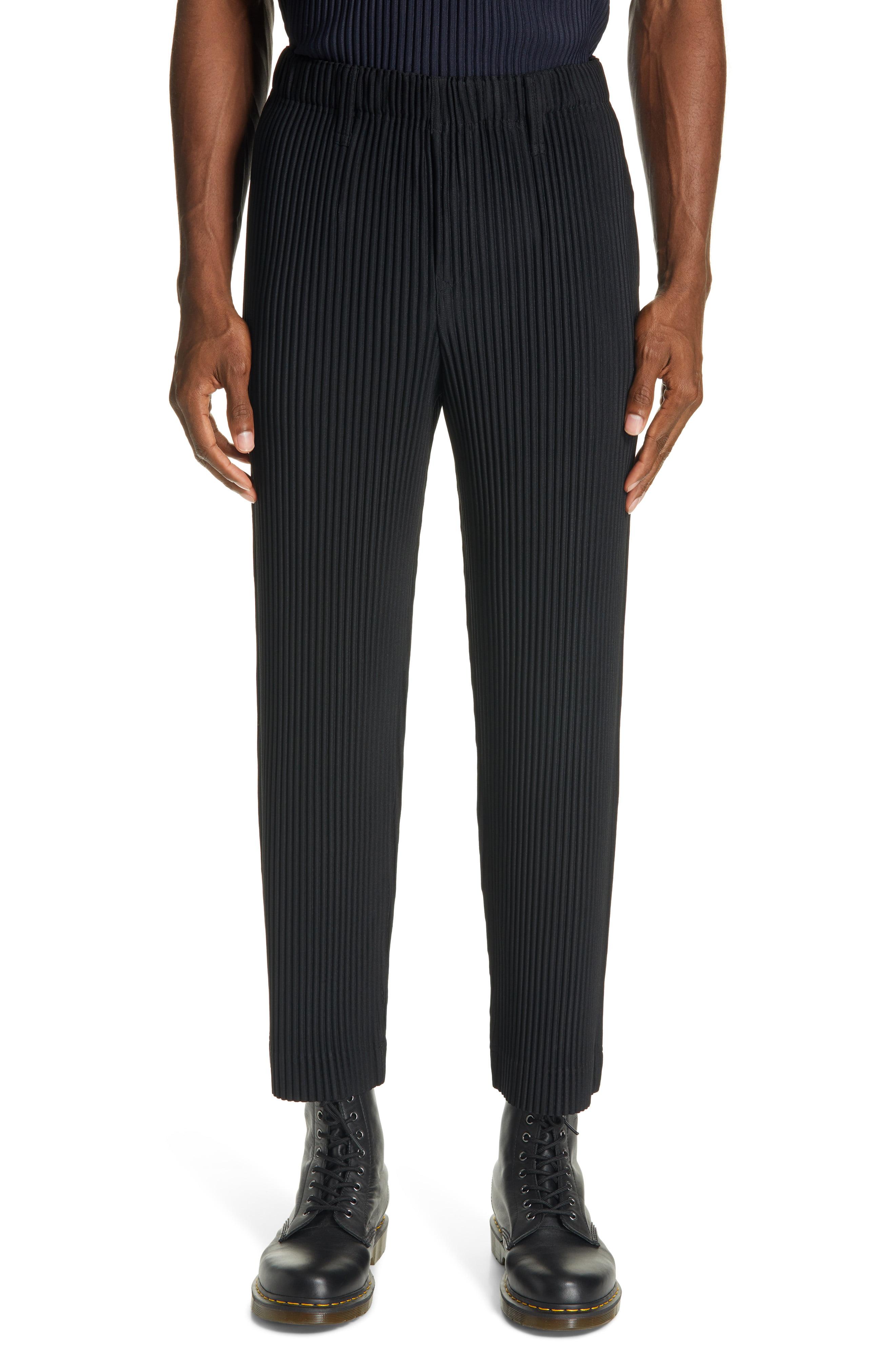 Homme Plissé Issey Miyake Pleated Pants in Black for Men - Lyst