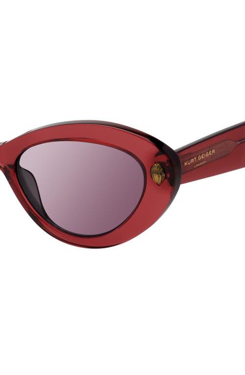 Kurt Geiger Red Tortoiseshell Cat-Eye Sunglasses Kurt Geiger 52Mm Cat Eye Sunglasses in Red | Lyst main image 4