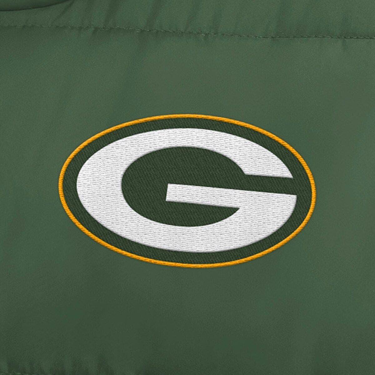 Tommy Hilfiger Mens Green Bay Packers Fleece Jacket, Green, Medium