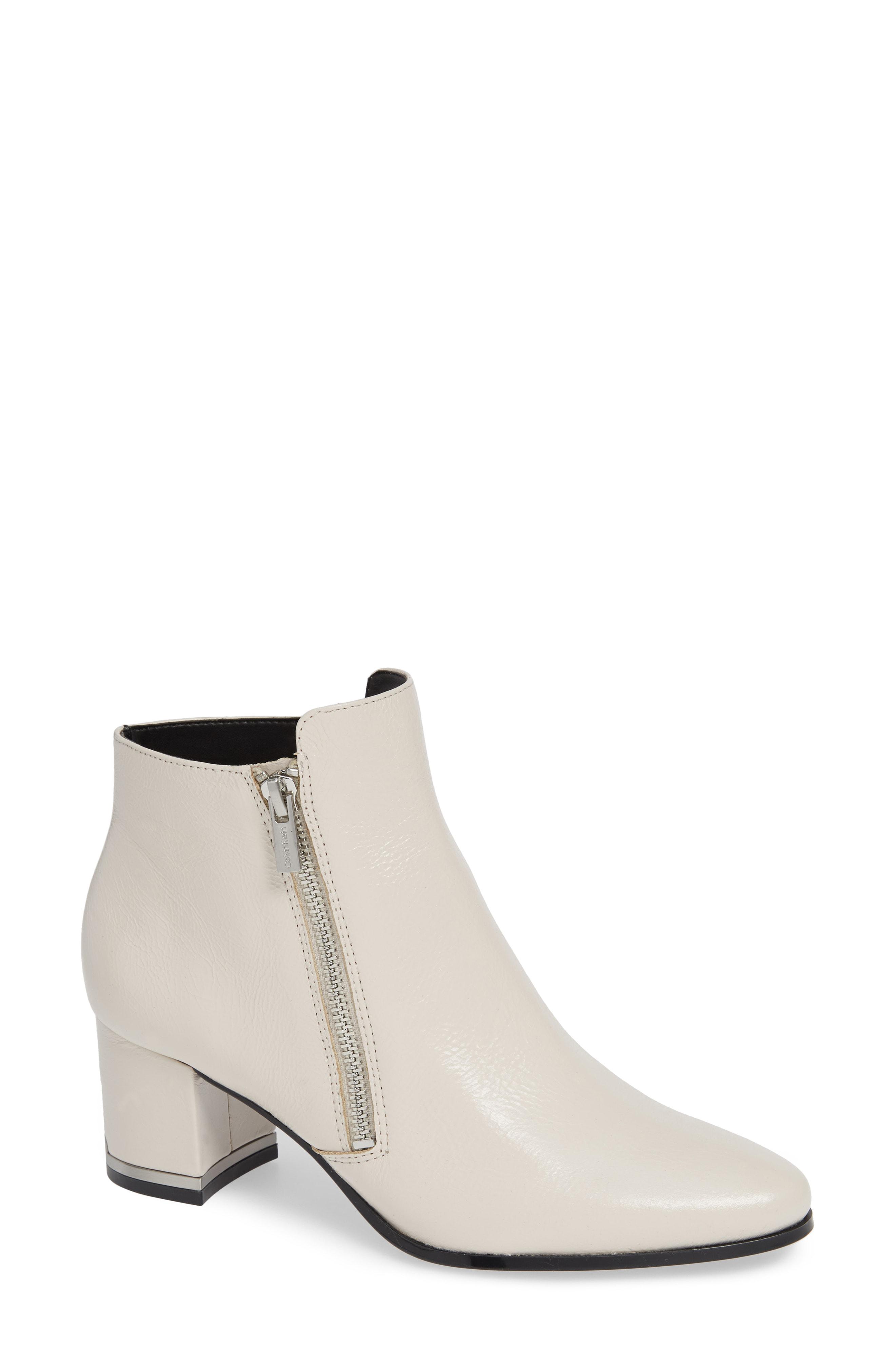 calvin klein fara leather booties
