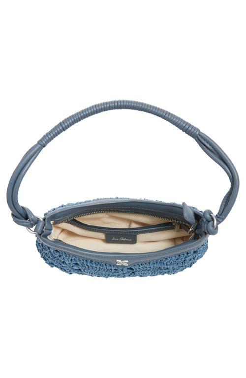 【新品】sam edelman bag 水色　ショルダー Sam Edelman Blue Leather Crossbody Silver Chain Clutch Purse