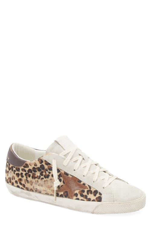 Designer Golden Goose Deluxe Brand Super-Star Leopard Sneakers for