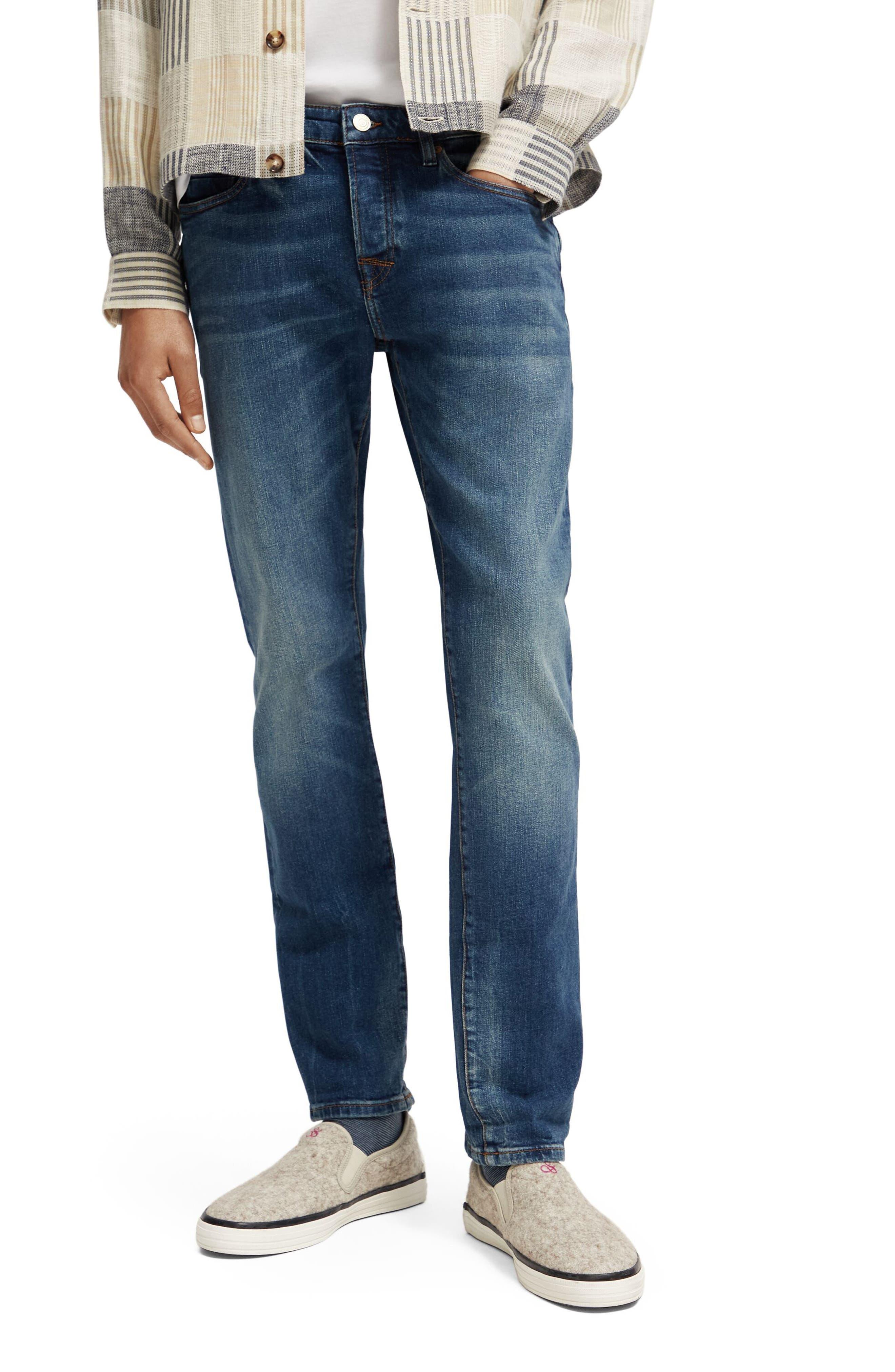 Scotch & Soda Slim Fit Straight Leg Jeans in Blue for Men | Lyst