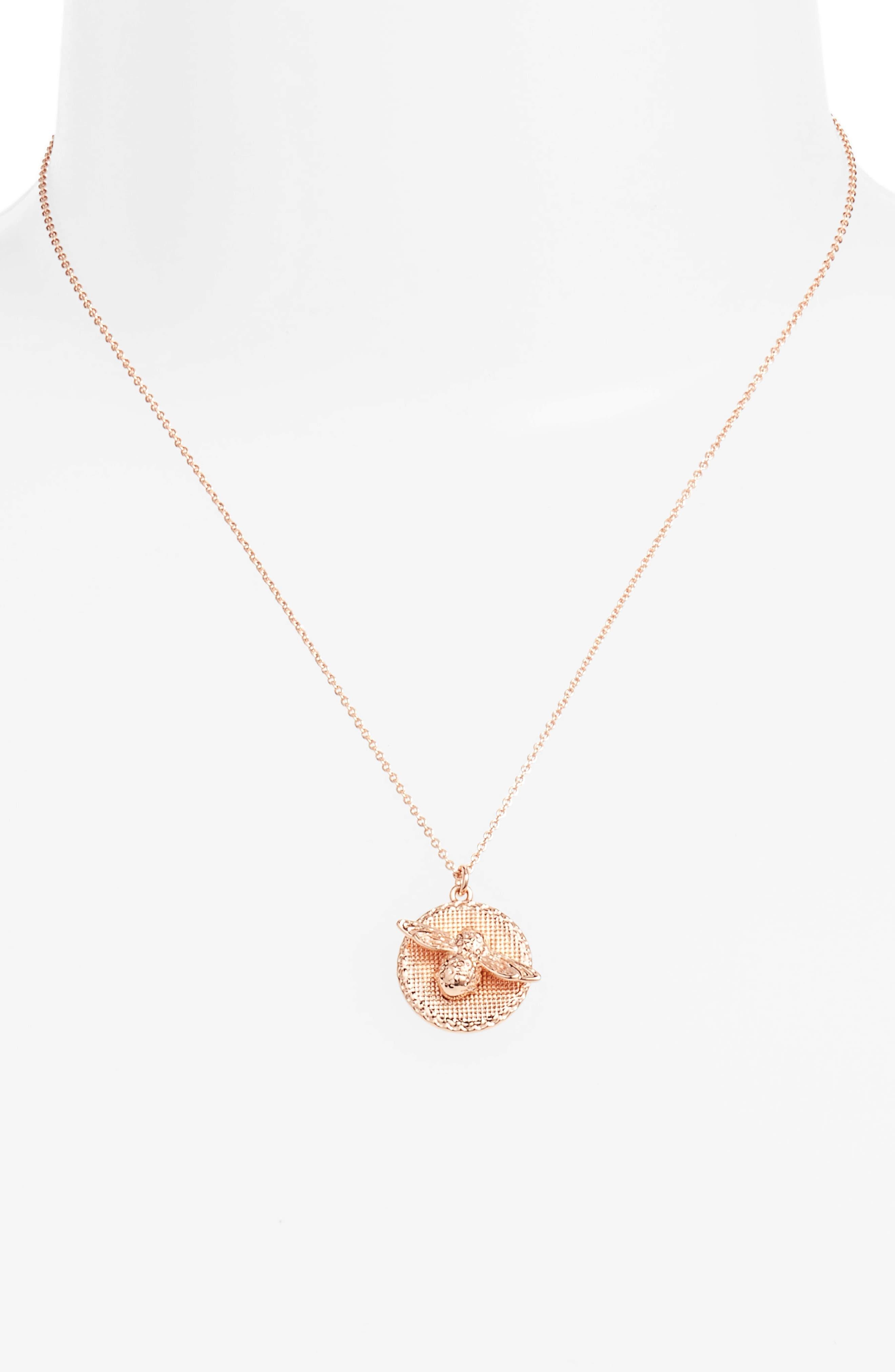 Olivia Burton Rose Gold Bee Necklace 