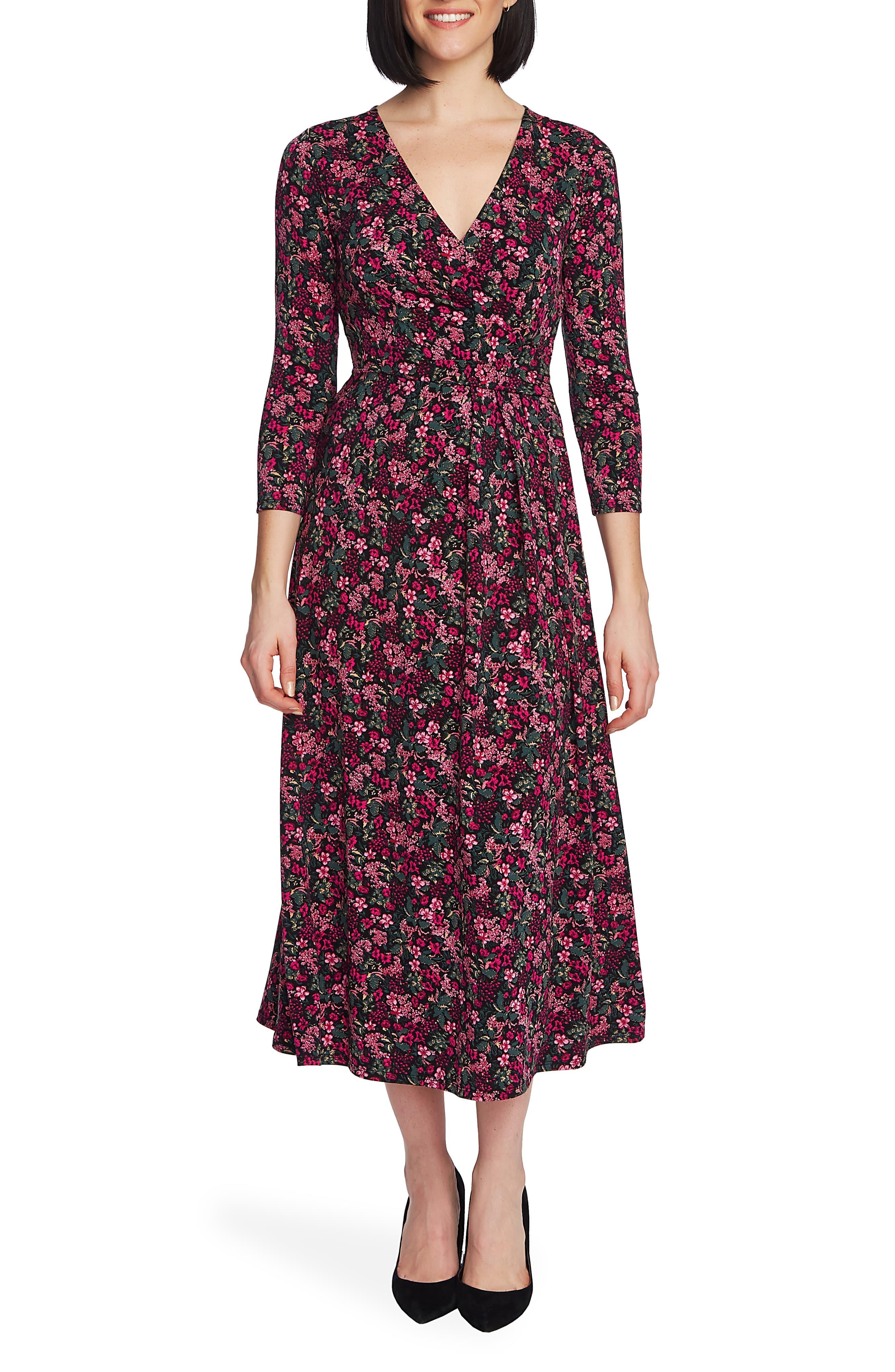 Chaus Meadow Garden Wrap Midi Dress in Purple Lyst