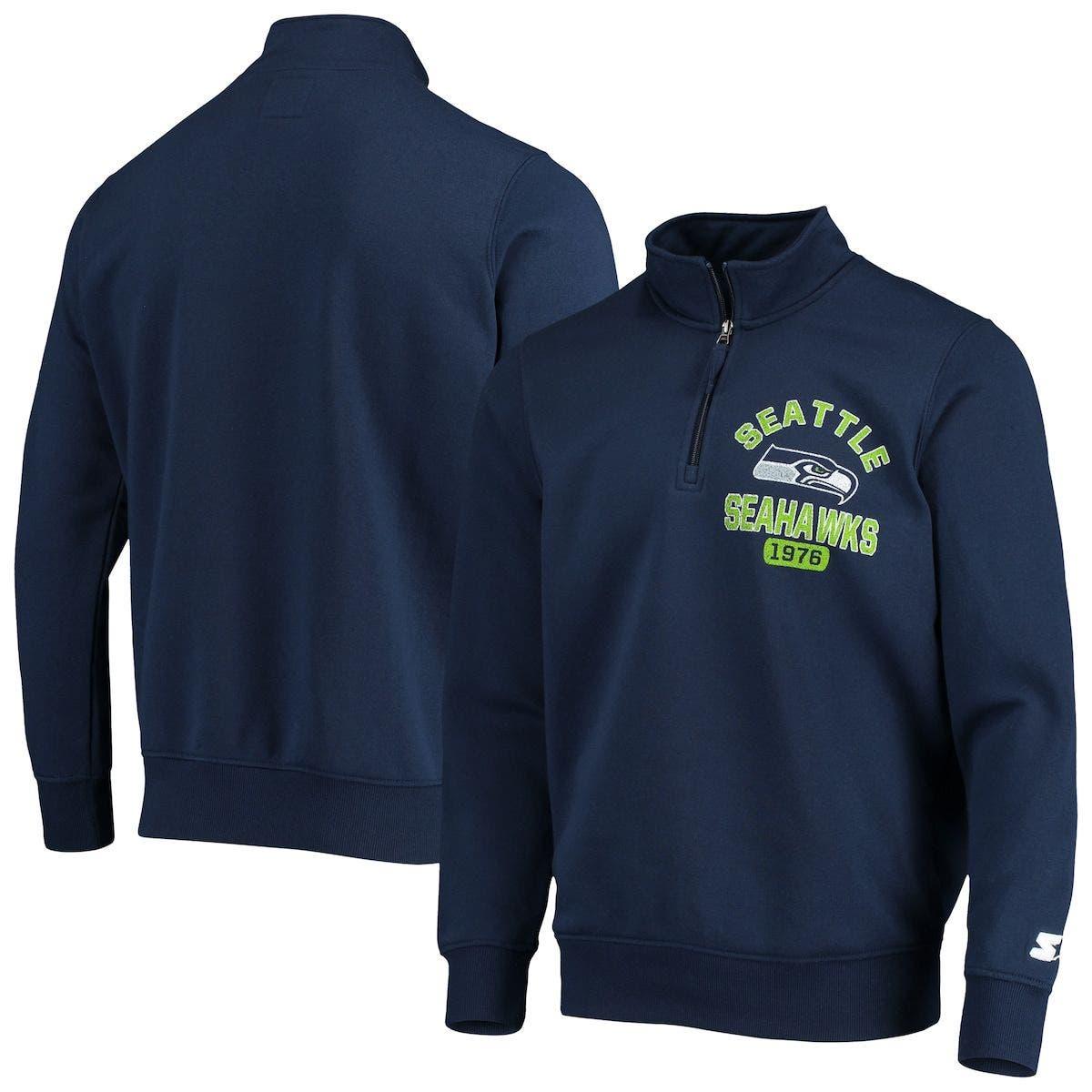 Starter College Seattle Seahawks Heisman Quarter zip Jacket At