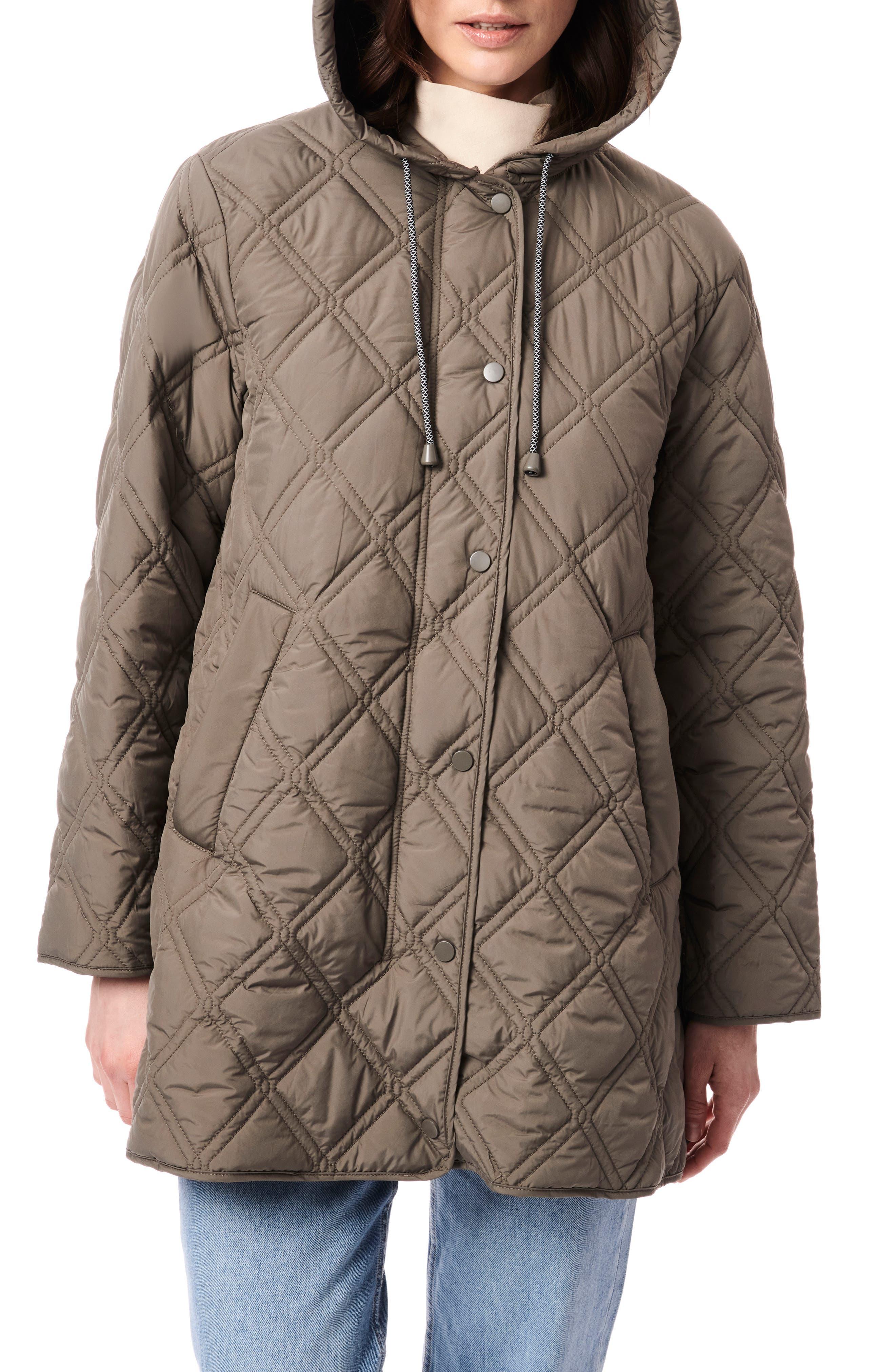 Bernardo quilted hooded jacket sale