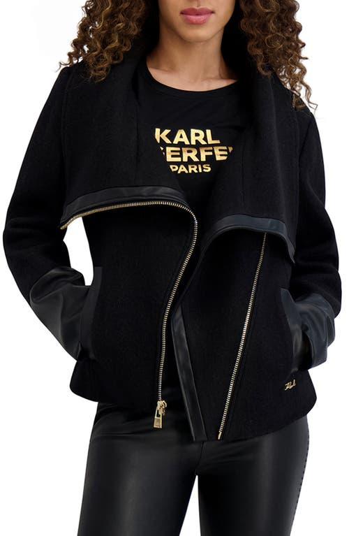 KARL LAGERFELD PARIS Cieone Embossed Ankle Strap Buckle Detail Dress