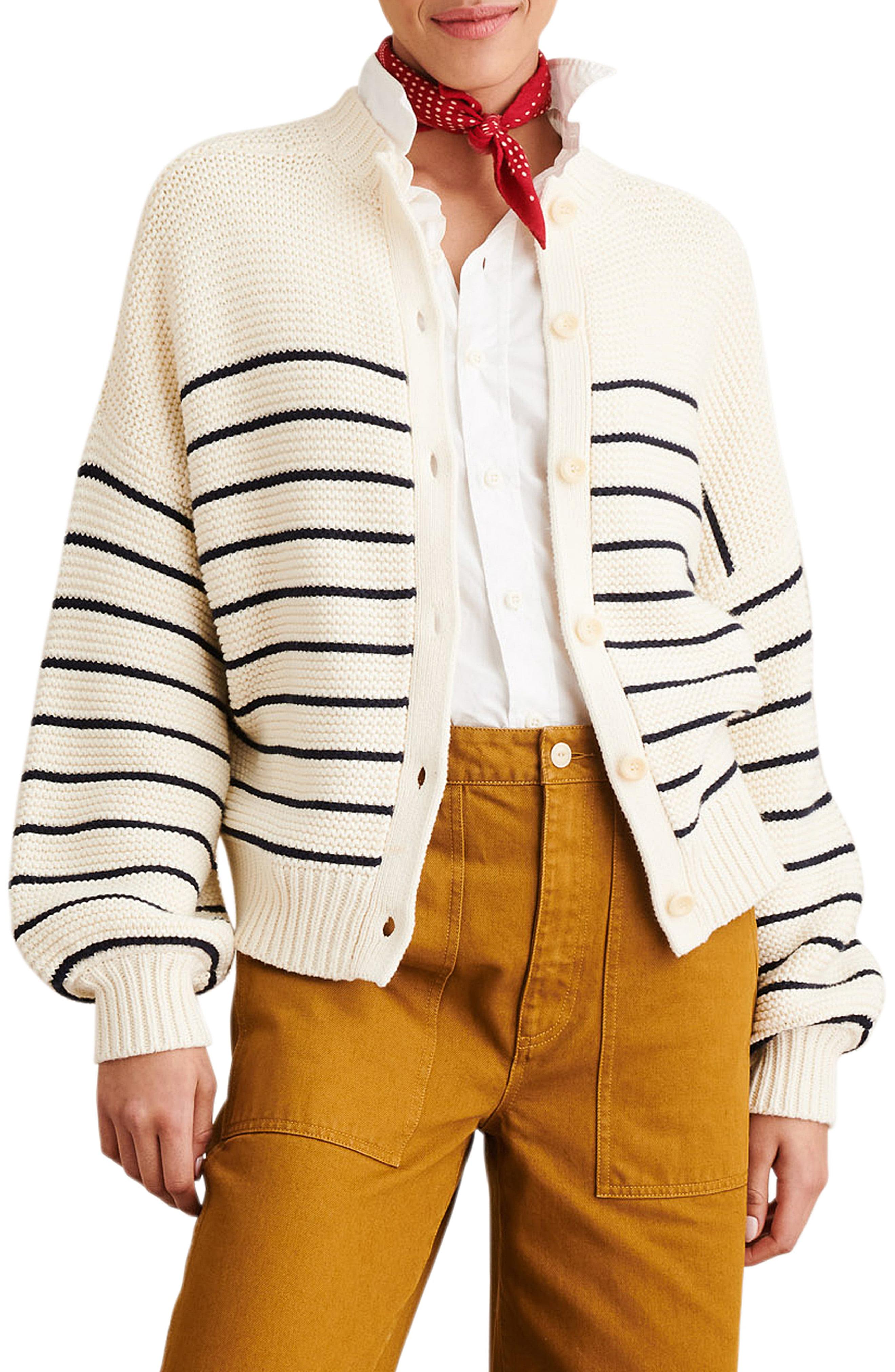 Alex Mill Stripe Button Back Sweater | Lyst