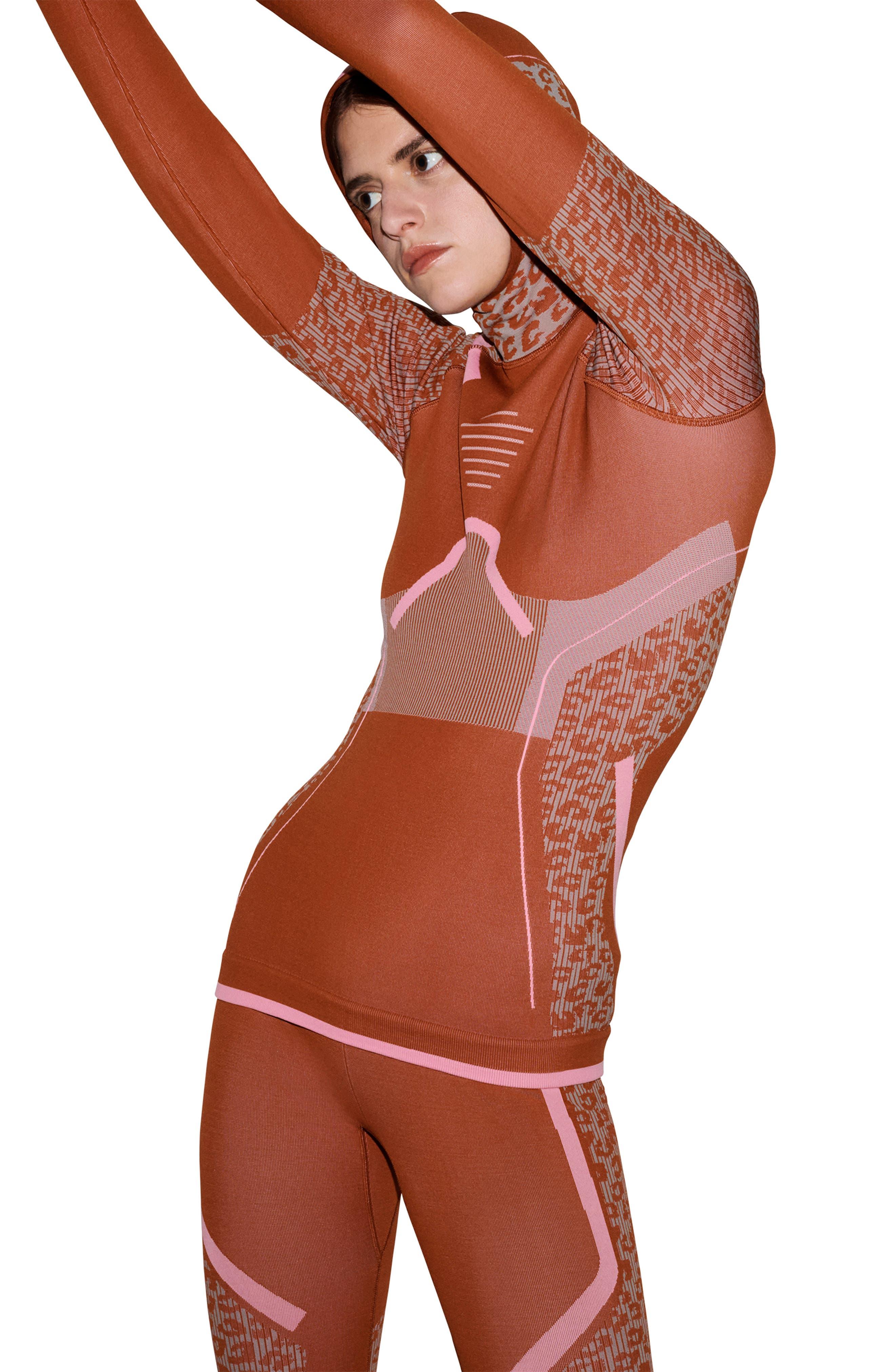 adidas By Stella McCartney Truestrength Seamless Yoga Hoodie in Brown | Lyst