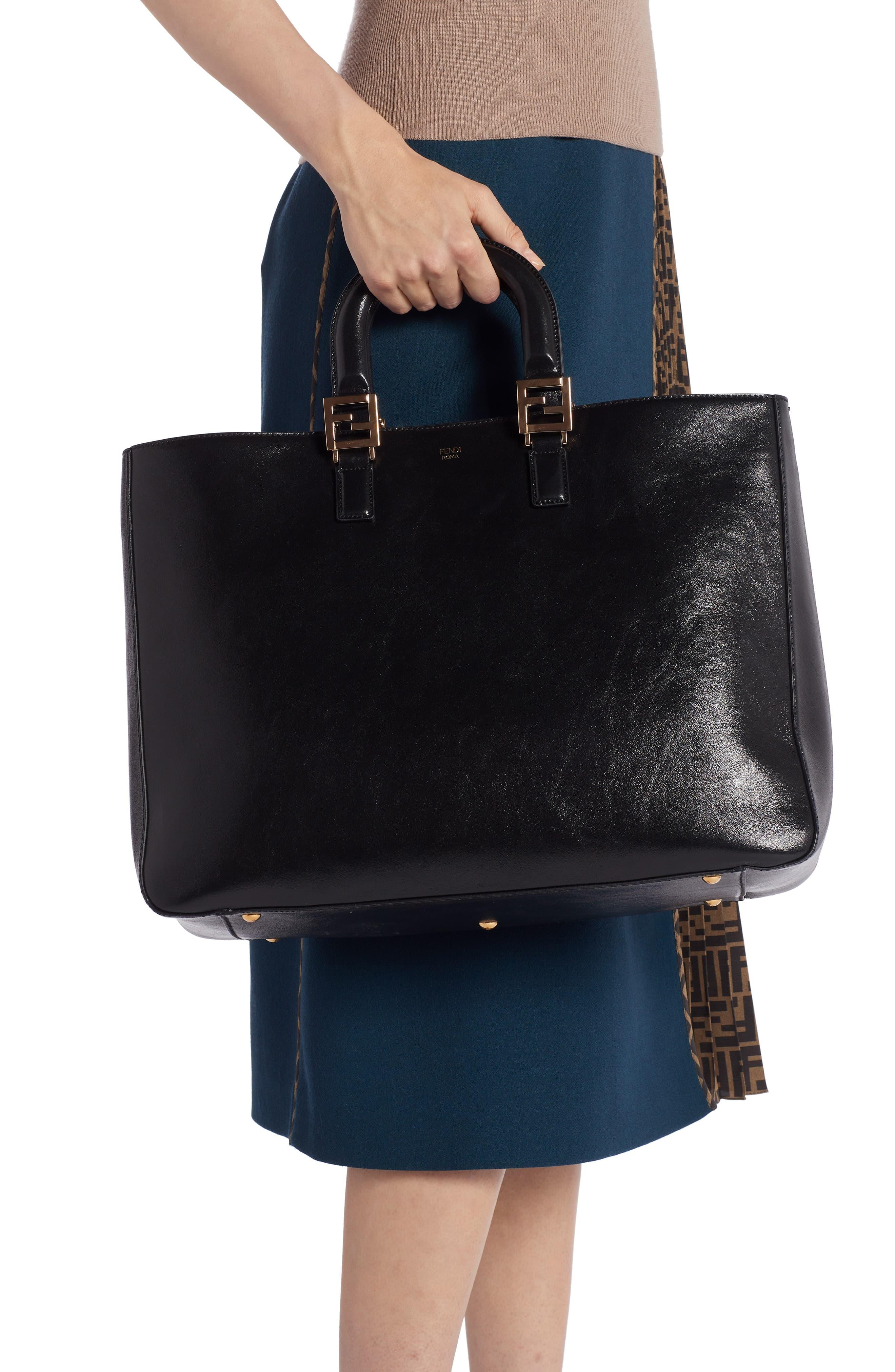 fendi black leather bag