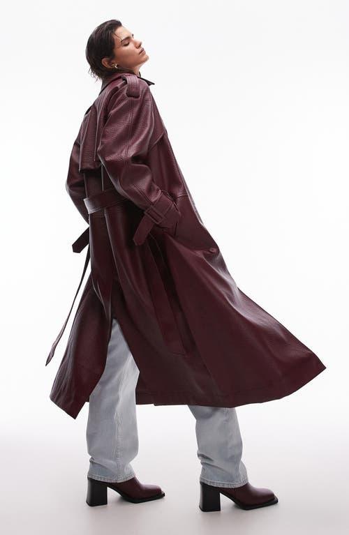 Brown Leather Trench Topshop Trench Burgundy Trench Topshop