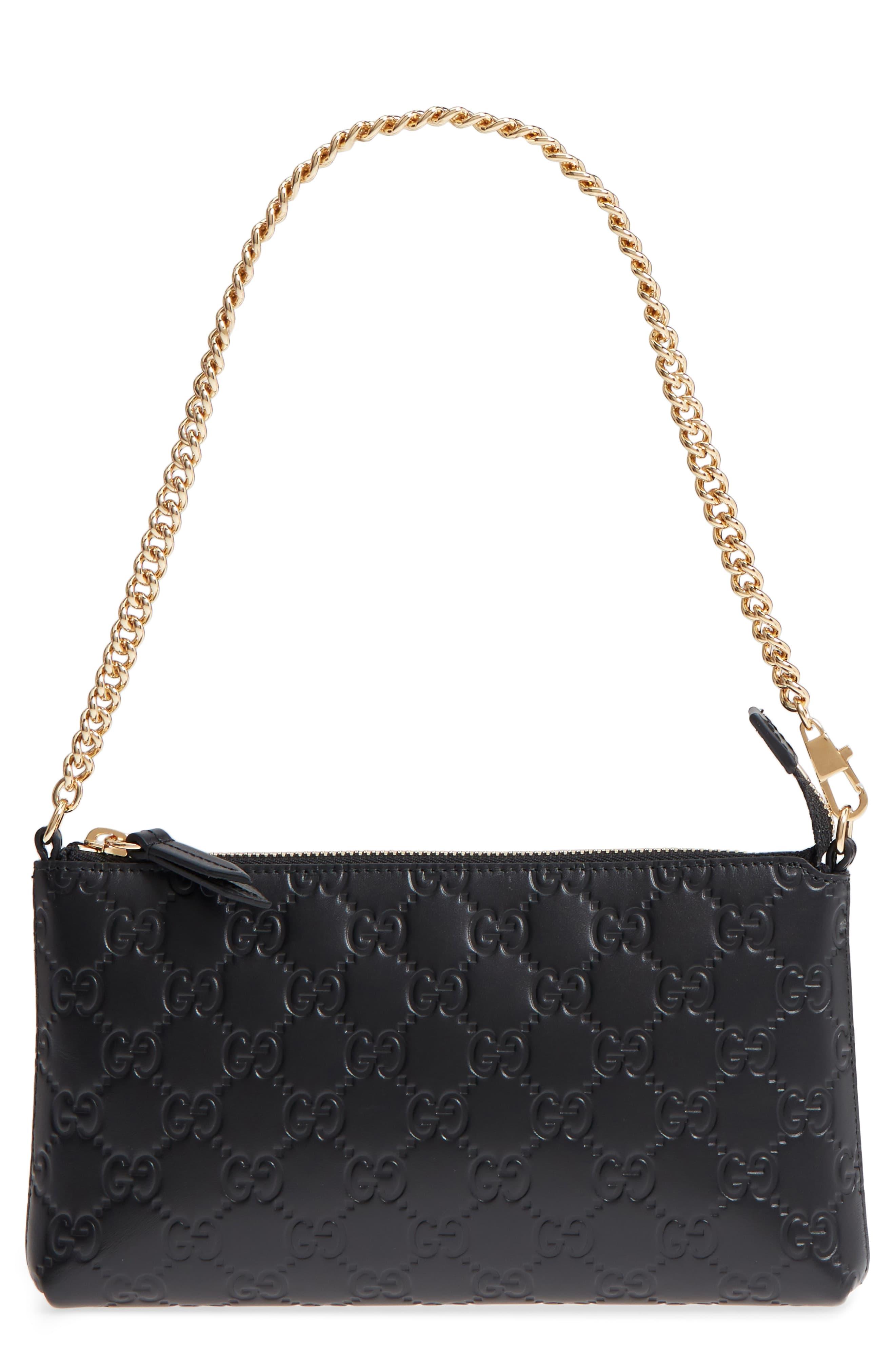 gucci leather chain wallet