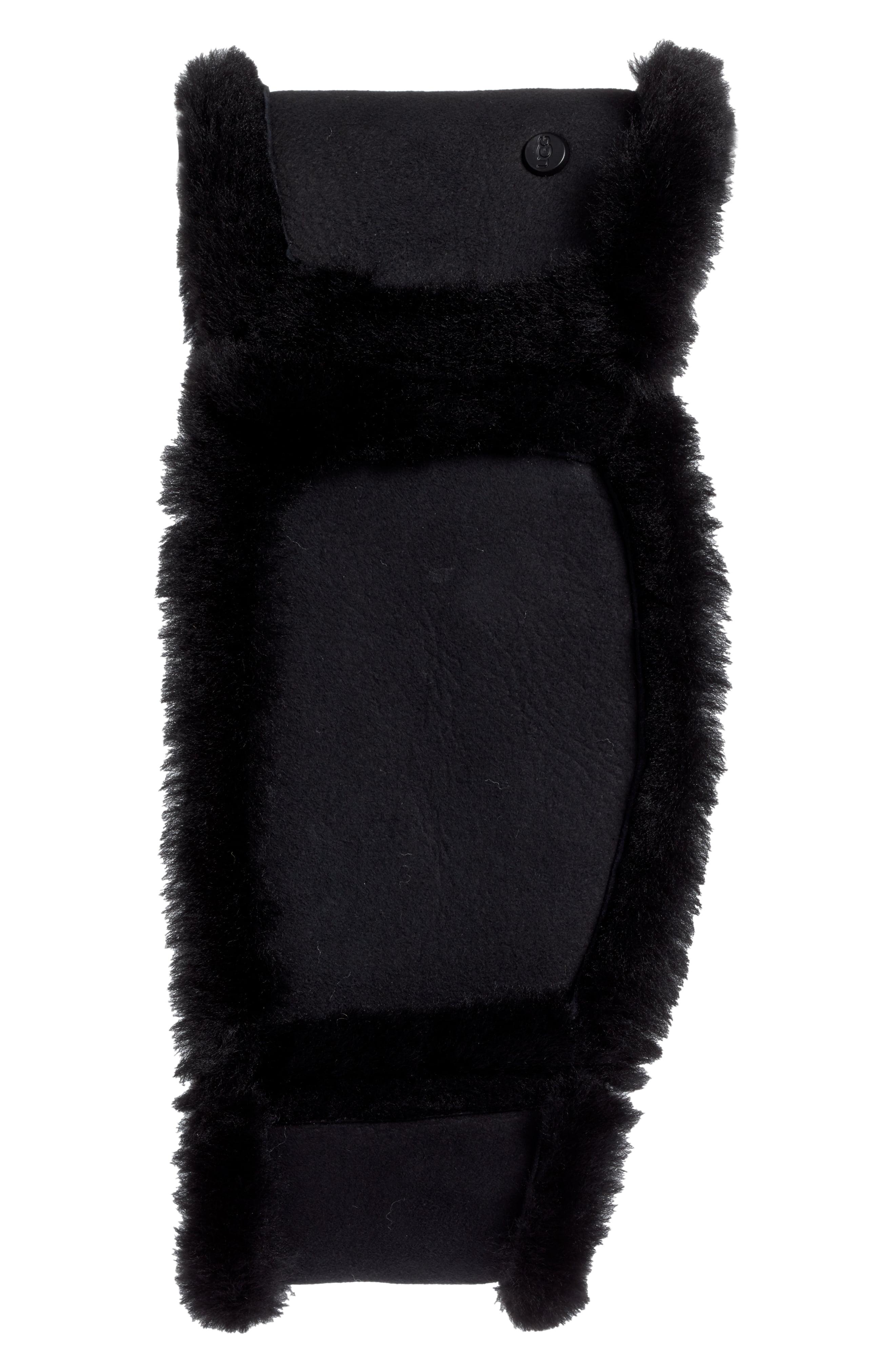 ugg reversible leather & shearling headband