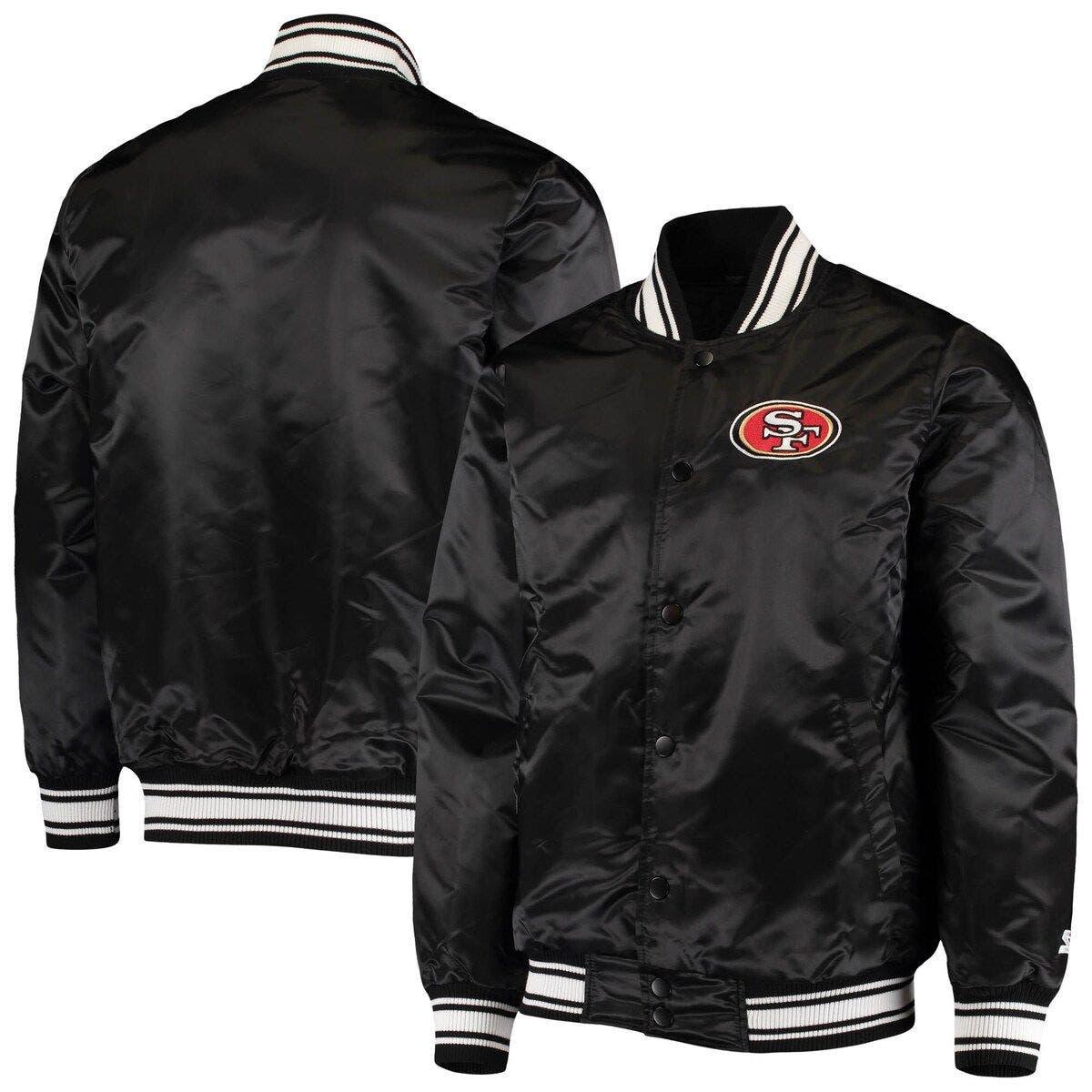 Starter San Francisco 49ers Locker Room Satin Varsity Fullsnap Jacket