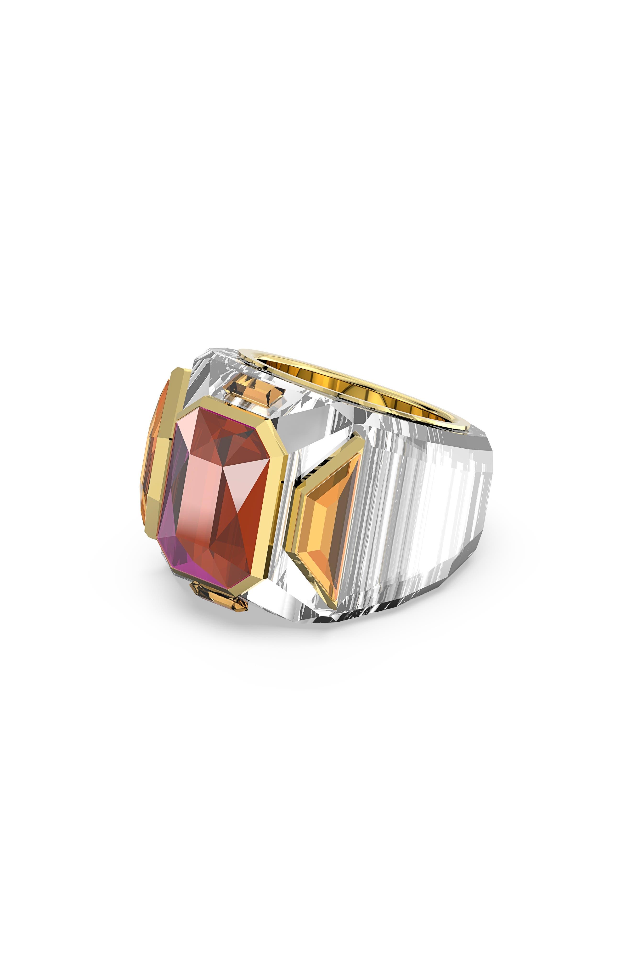 Swarovski Chroma Crystal Statement Ring in White Lyst