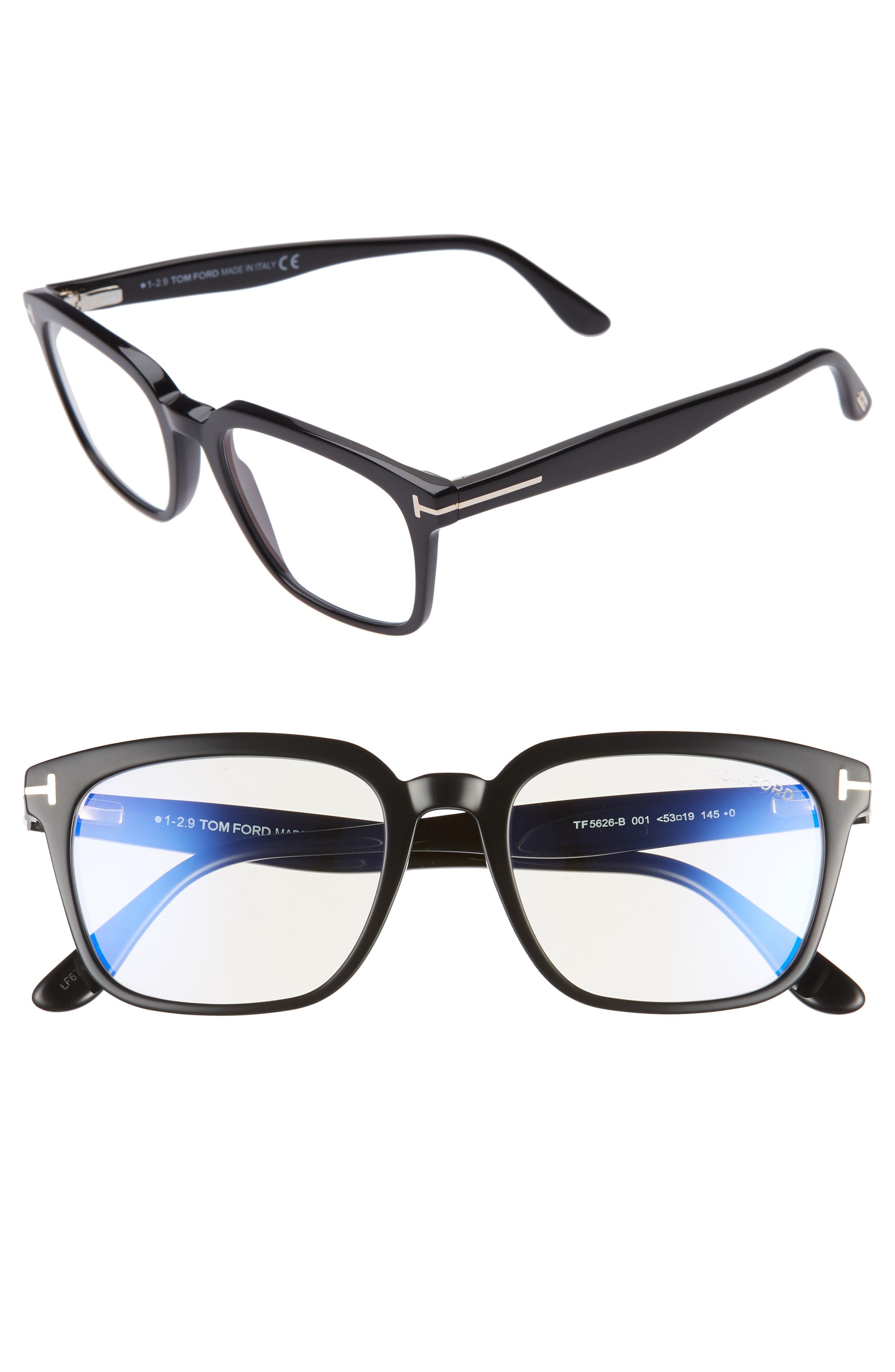 Tom Ford 55mm Blue Light Blocking Glasses - Shiny Black - Save 18% - Lyst