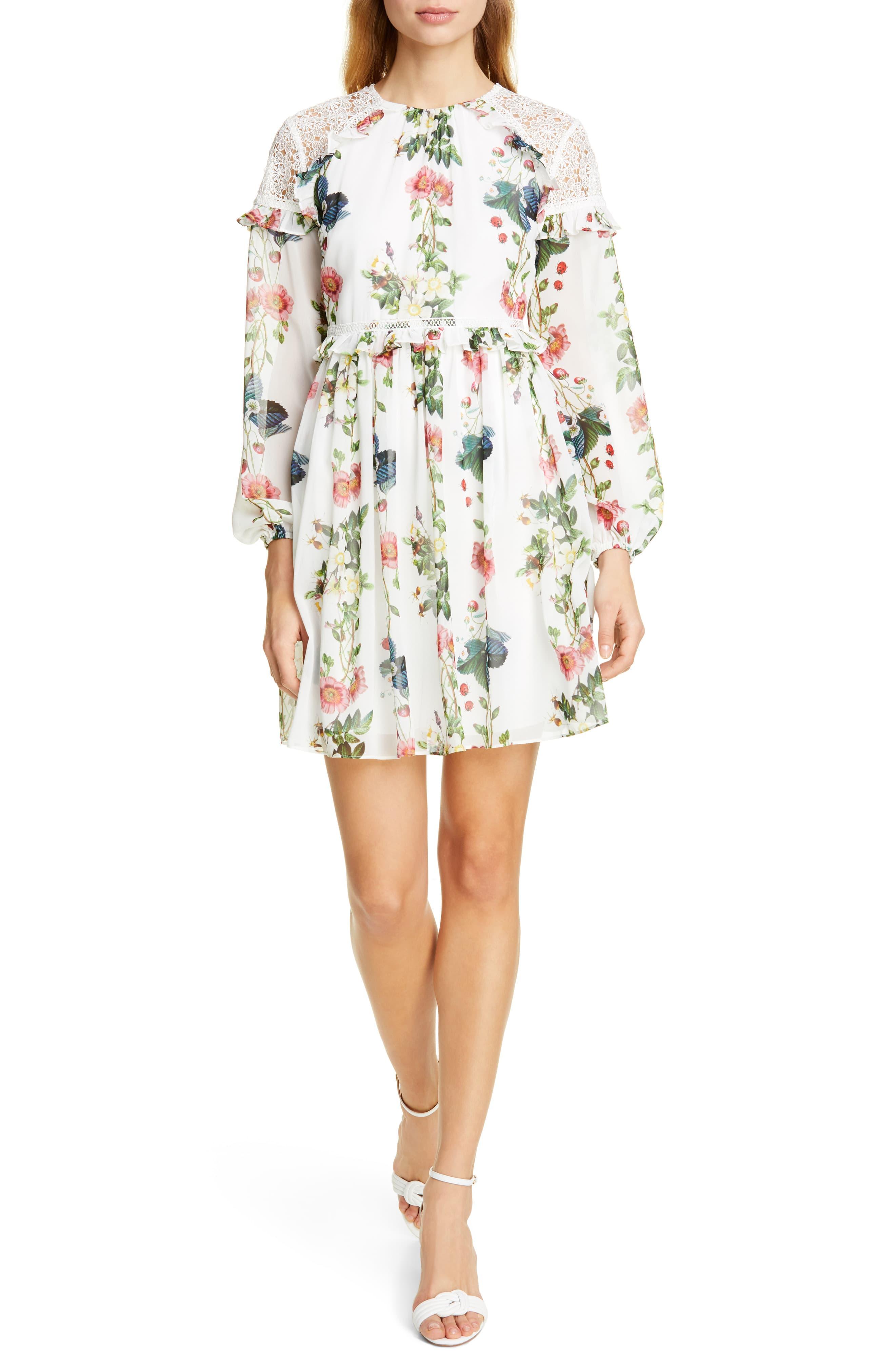 ted baker white floral dress