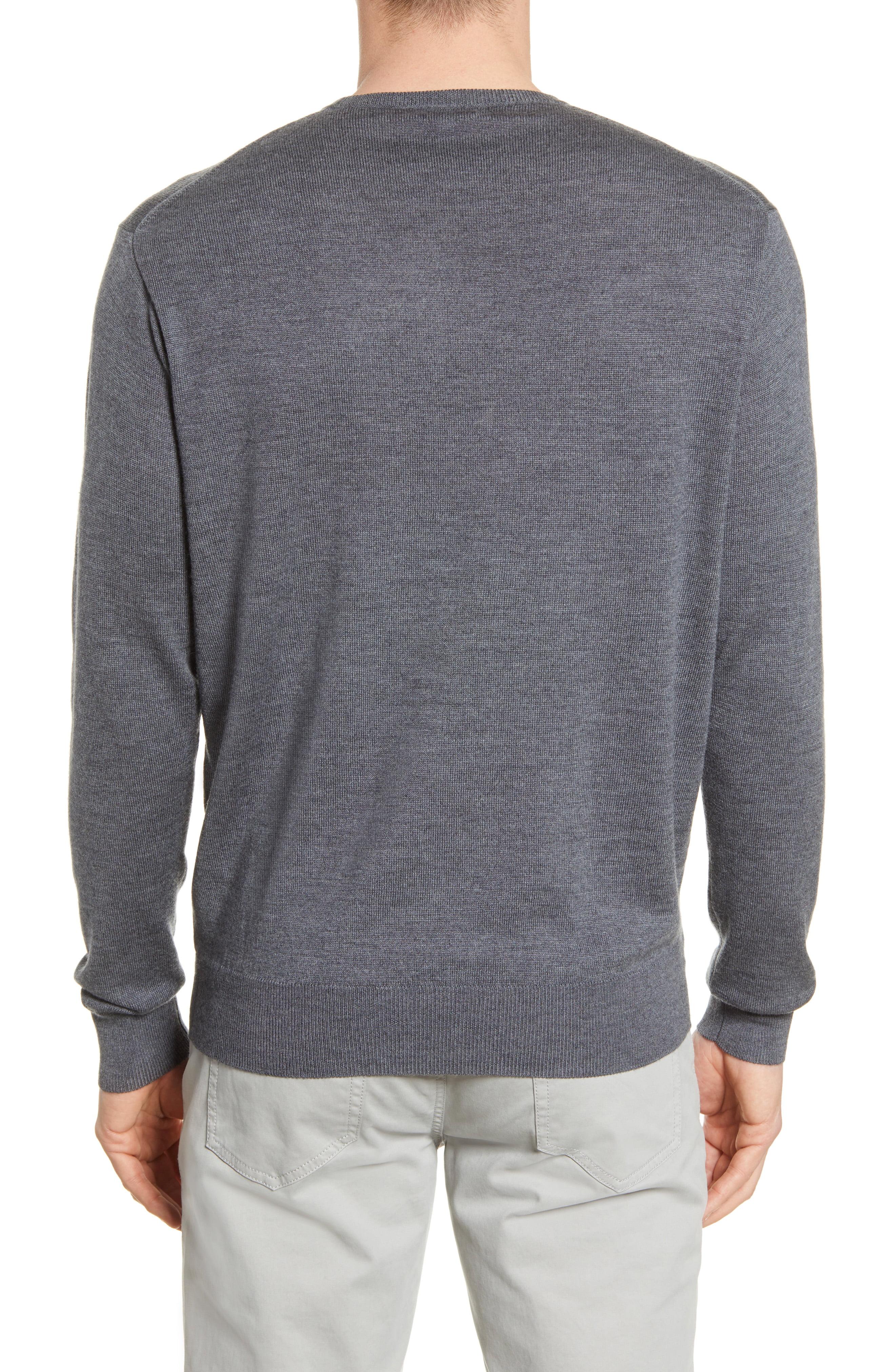 Peter Millar Cotton Crown Crewneck Sweater in Charcoal (Gray) for Men ...