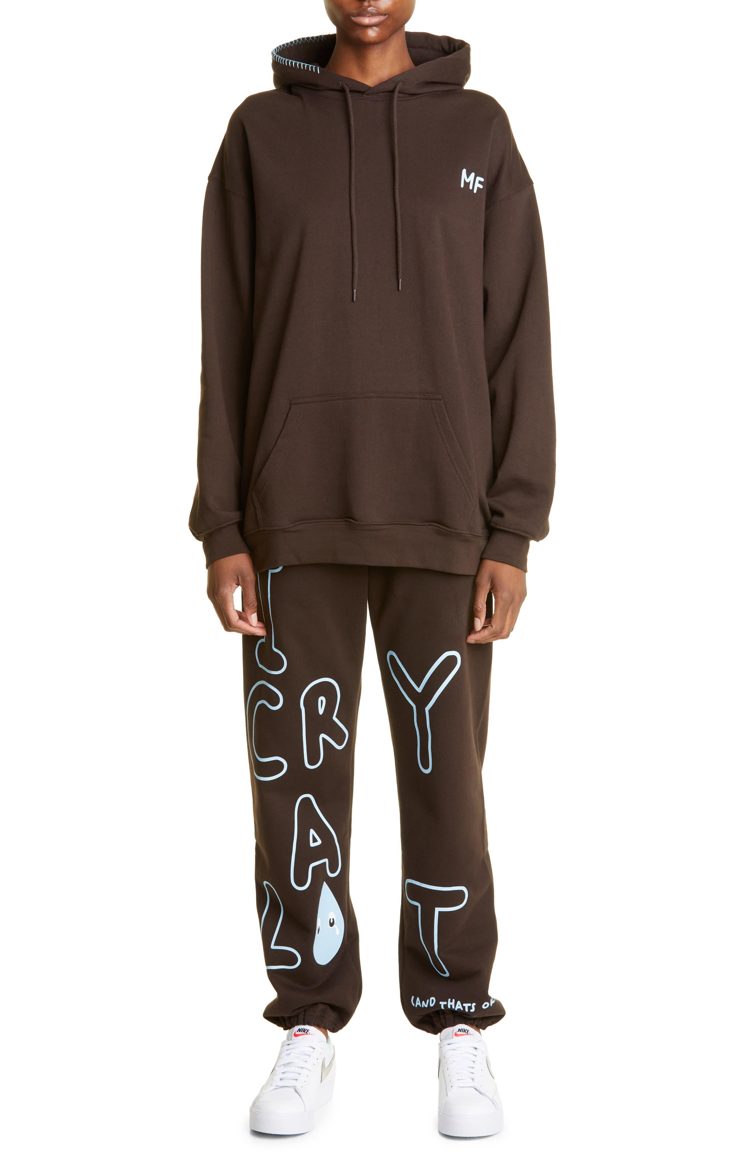 The Mayfair Group I Cry A Lot Hoodie in Brown Lyst