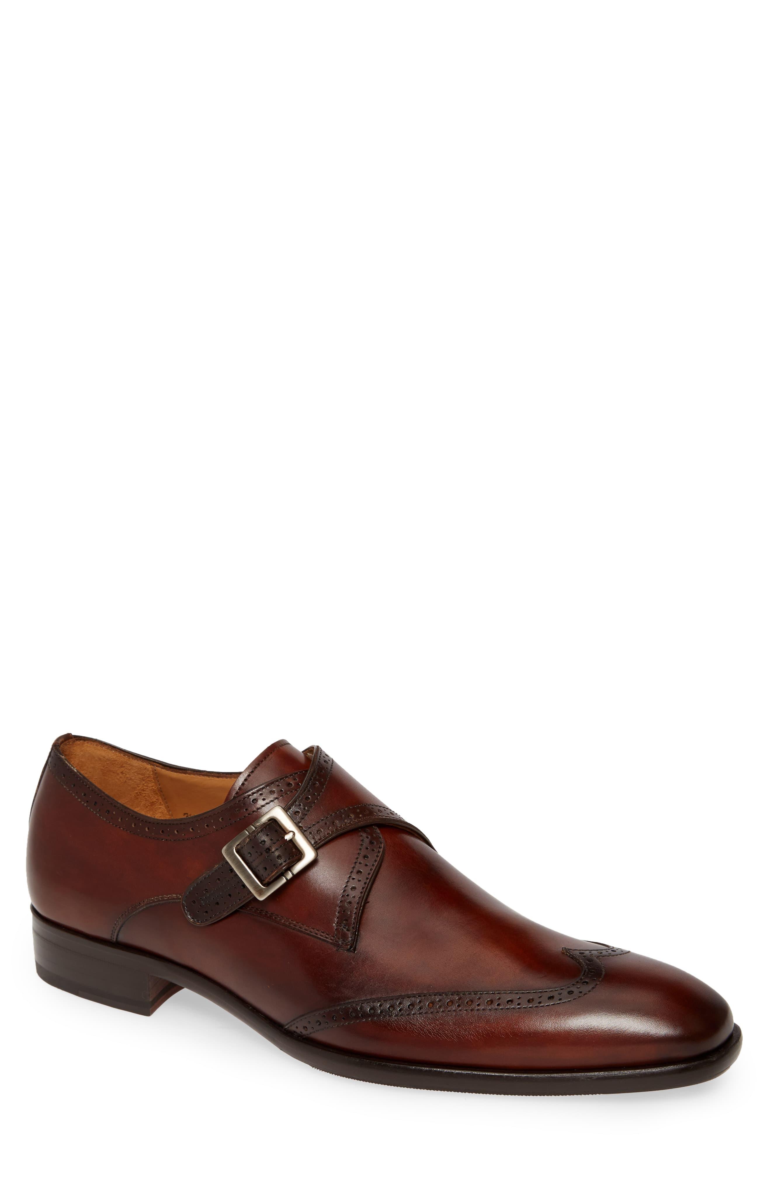 mens single monk strap shoes