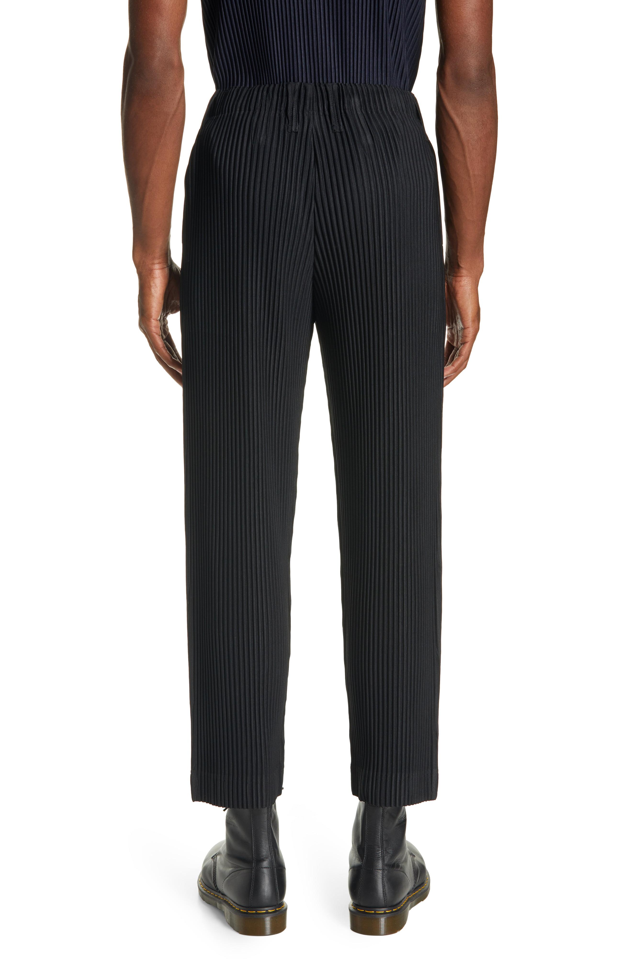 Homme Plissé Issey Miyake Pleated Pants in Black for Men - Lyst