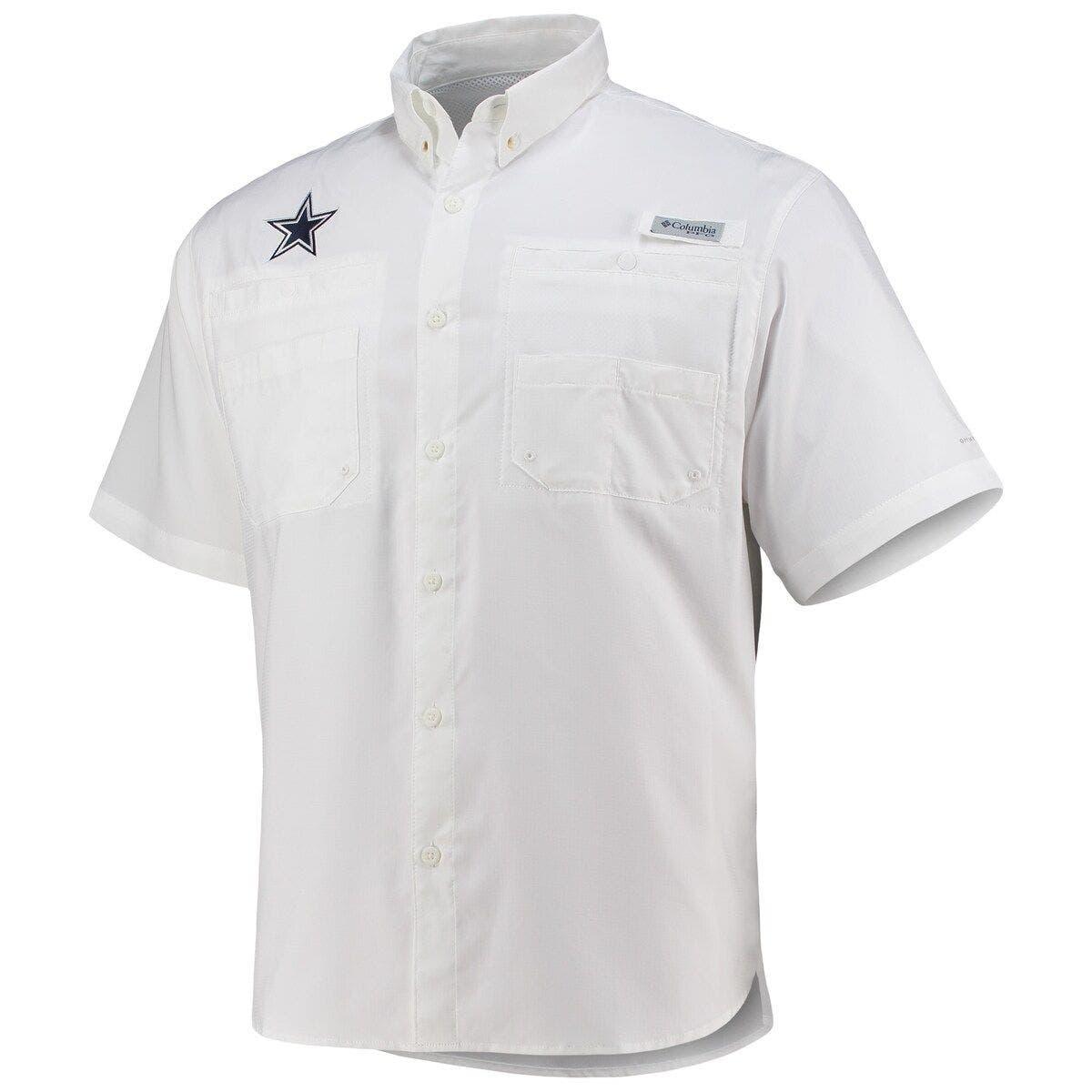 Men's Columbia Navy Dallas Cowboys Big & Tall PFG Terminal Tackle Logo  Raglan Omni-Wick Long