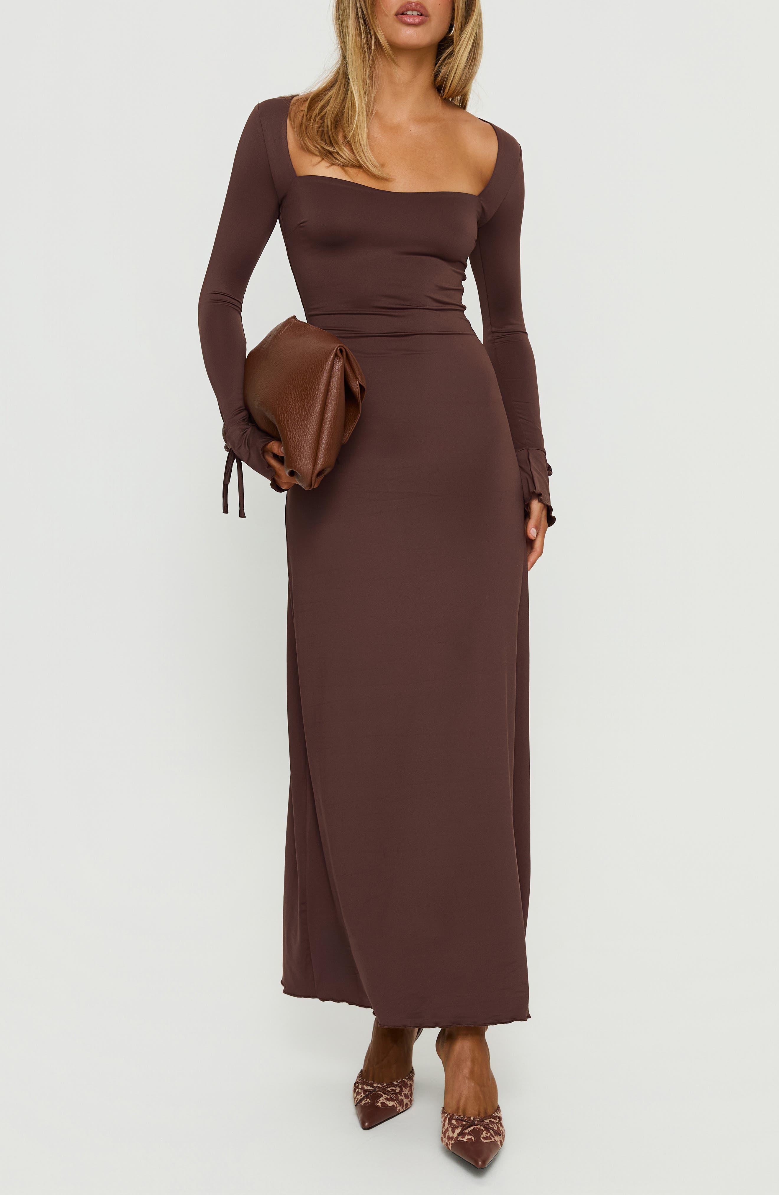 princess polly brown dress long sleeve Dalzine Maxi in Size:Costume Only-XL-Ready For Ship this dress features a SUMMERSALE26-160726 COS Women's Pintucked Mini