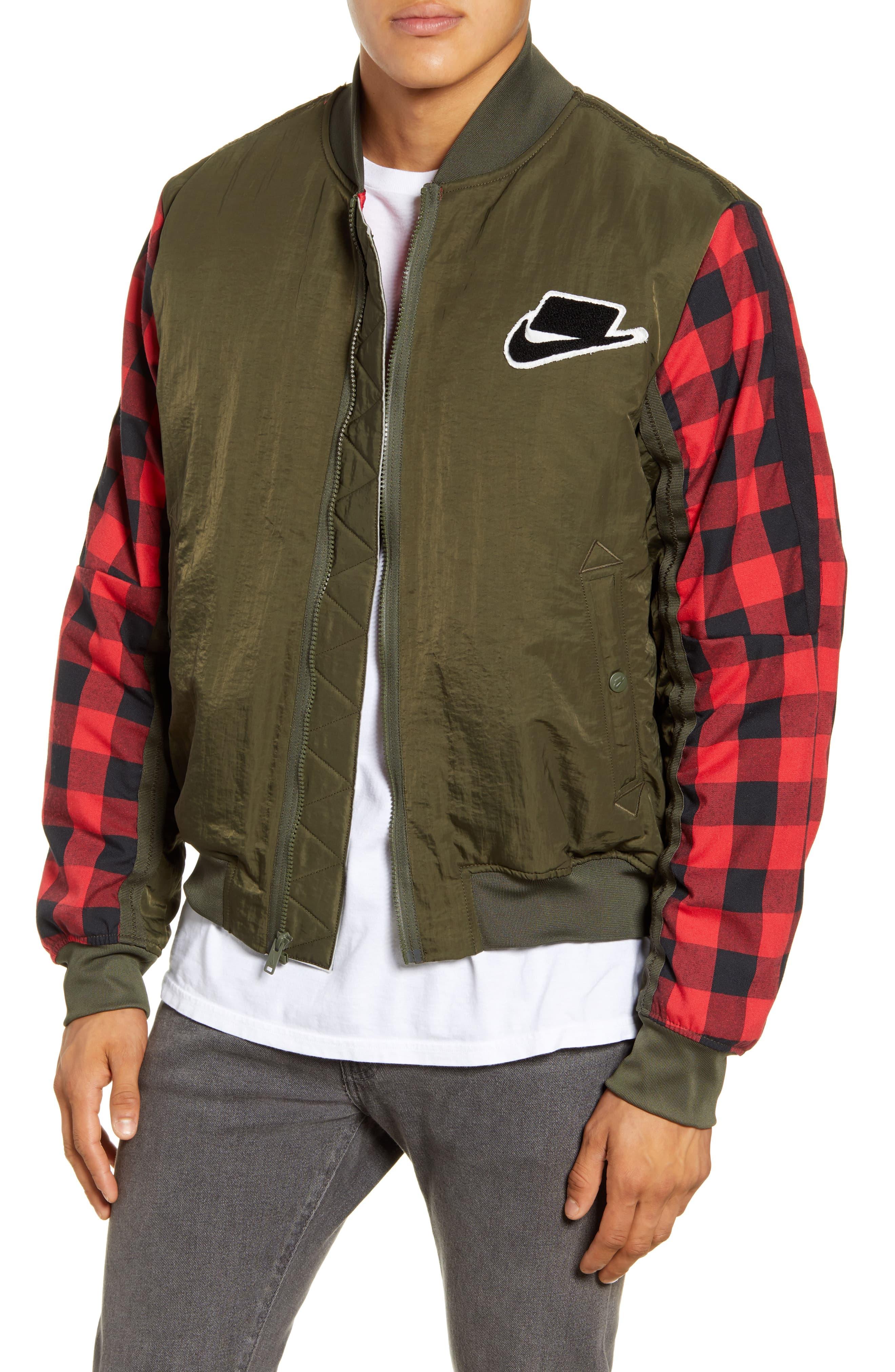 Nike Flannel Sportswear Nsw Bomber Jacket in Cargo Khaki (Green) for Men -  Lyst
