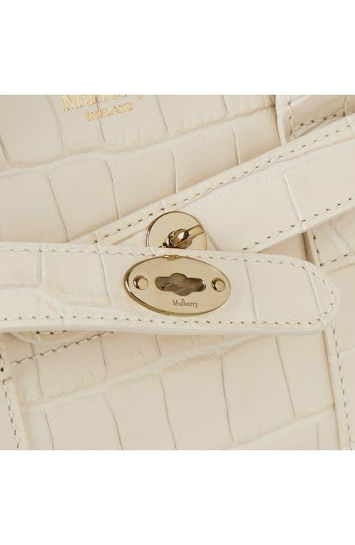 Mulberry Mini Zipped Bayswater Croc Embossed Leather Satchel Mulberry Mini Zipped Bayswater Croc Embossed Leather Satchel