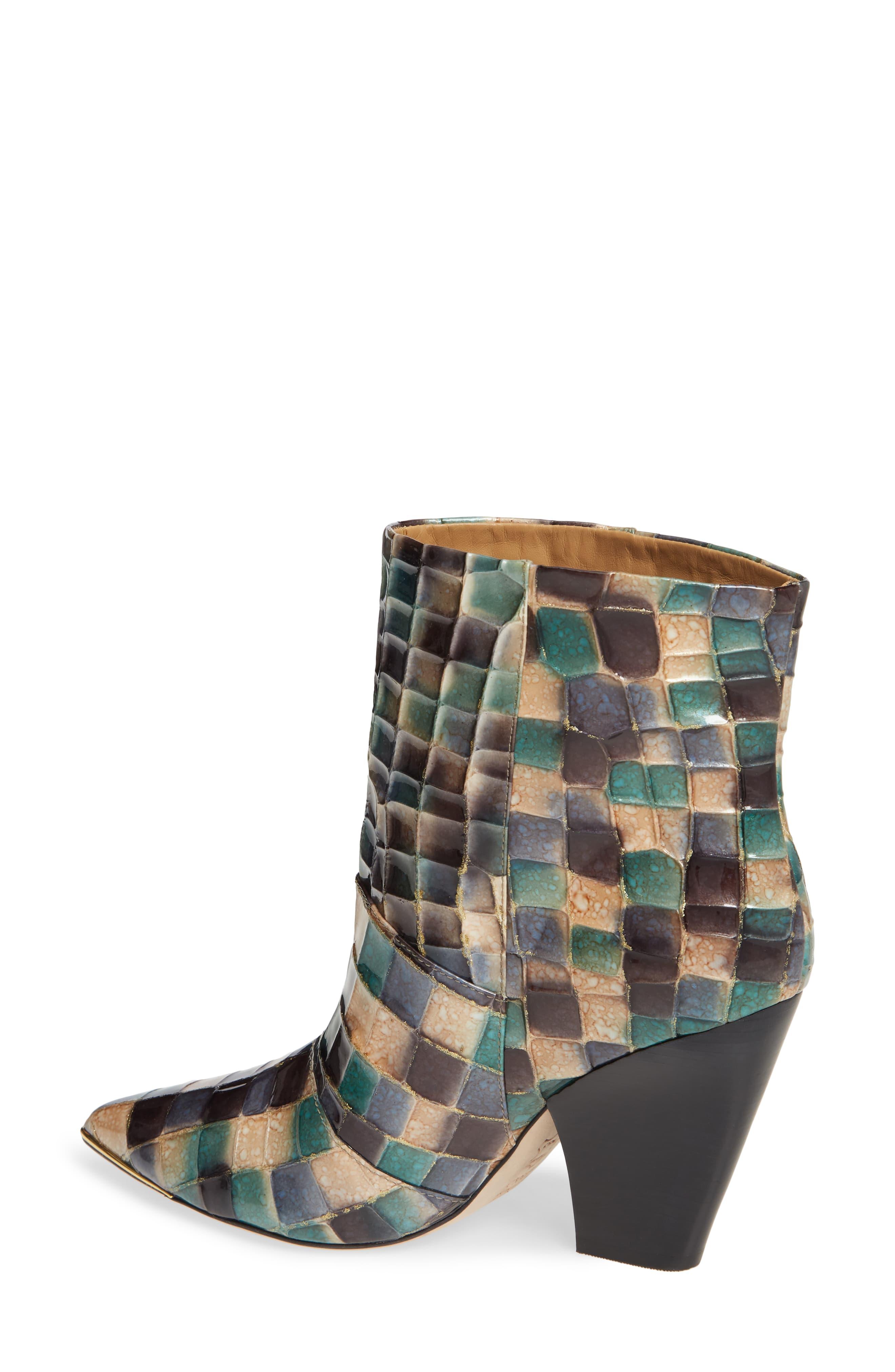 Tory Burch Leather Lila Painted Ankle Booties - Lyst