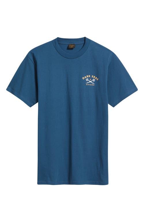 T-Shirt Dark Seas Homme - Bleu Marine - Motif Pélican - Taille L - Skate/Surf/Plage
