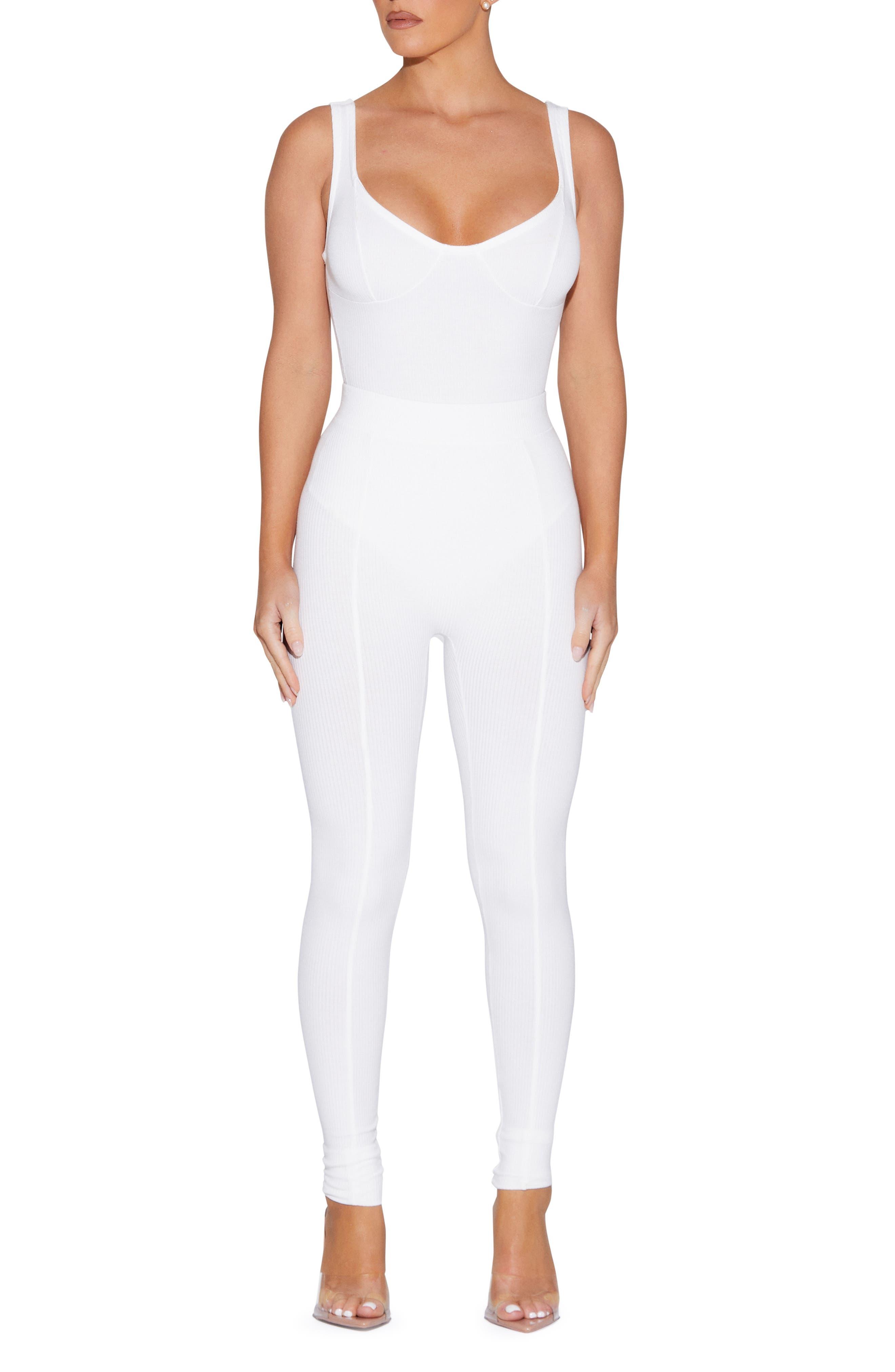 Naked Wardrobe Bustier Shaping Bodysuit in White Lyst